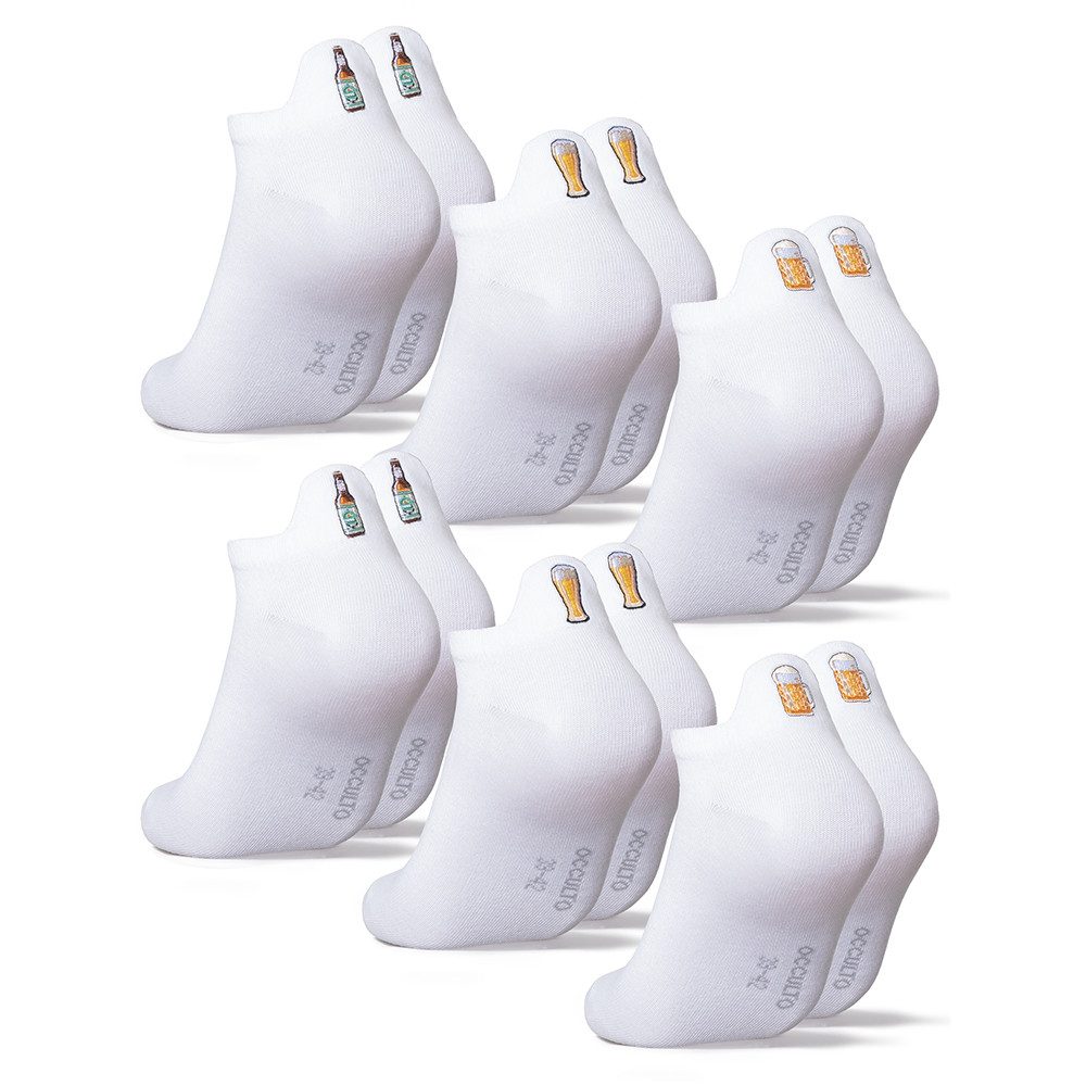 OCCULTO Sneakersocken Damen & Herren Motiv Sneaker Socken 6er Pack (Modell: Luca) (6-Paar)