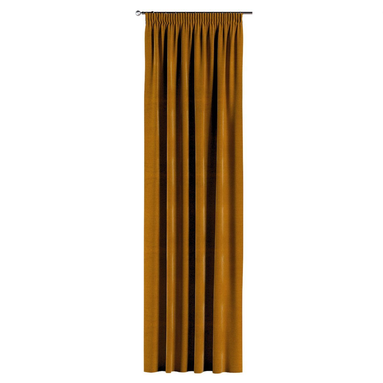130x100 Vorhang Velvet, honiggelb cm, Vorhang mit Dekoria Kräuselband