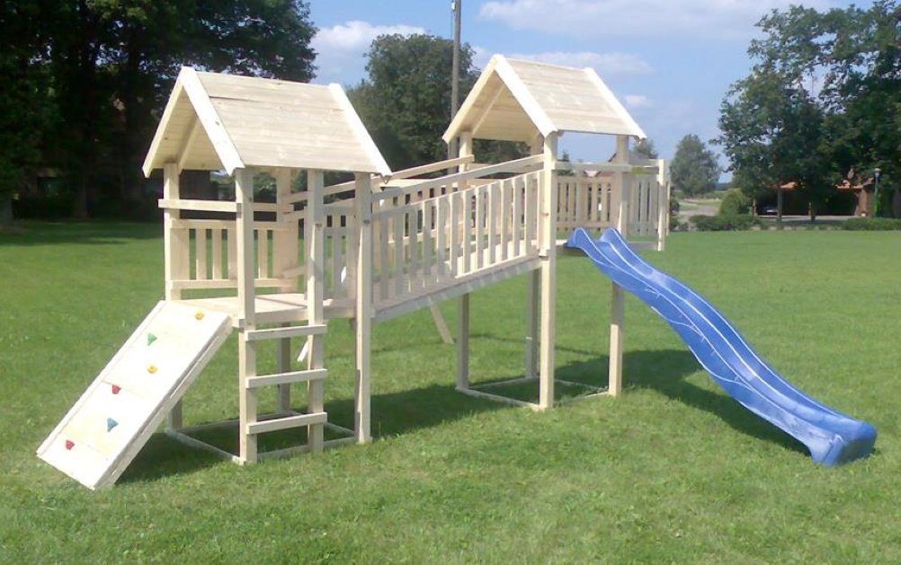 bv-vertrieb Spielturm Kletterturm Holzturm Spielturm für Kinder mit  Sandkasten, Kletterwand, Rutsche - (4256)