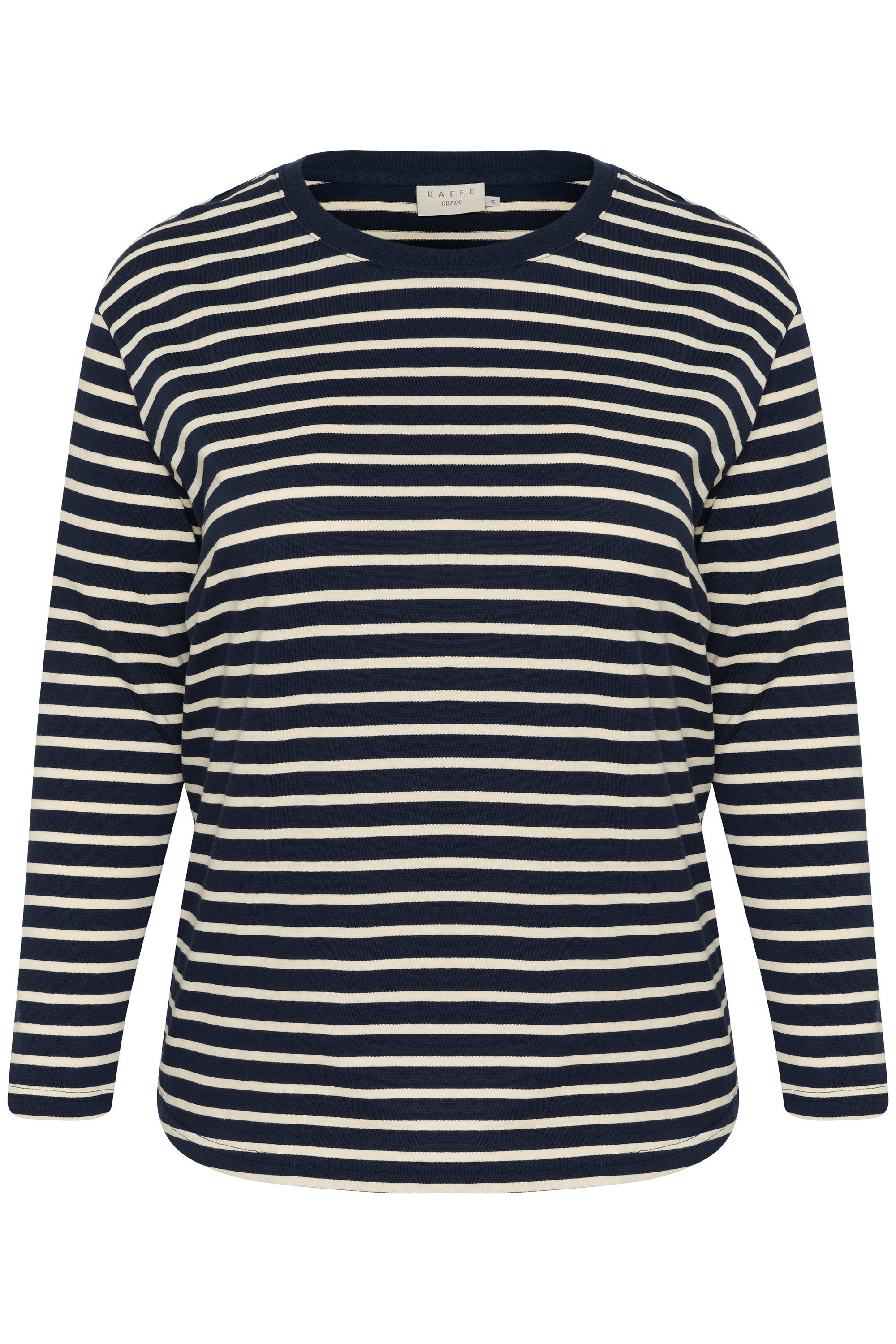 KAFFE Curve Langarmbluse Langarm-Shirt KCwinni Große günstig online kaufen