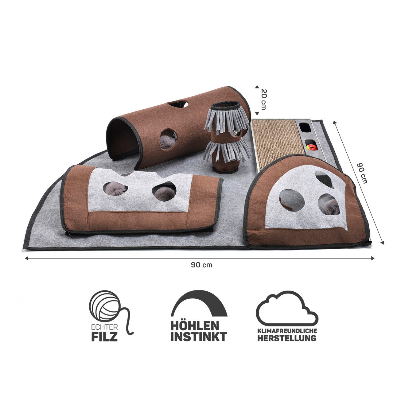 Canadian Cat Company Tier-Intelligenzspielzeug Katzenspielteppich ActivityTeppich, CALVIN, Intelligenzspielzeug für Katzen, Spielteppich, Spielmatte