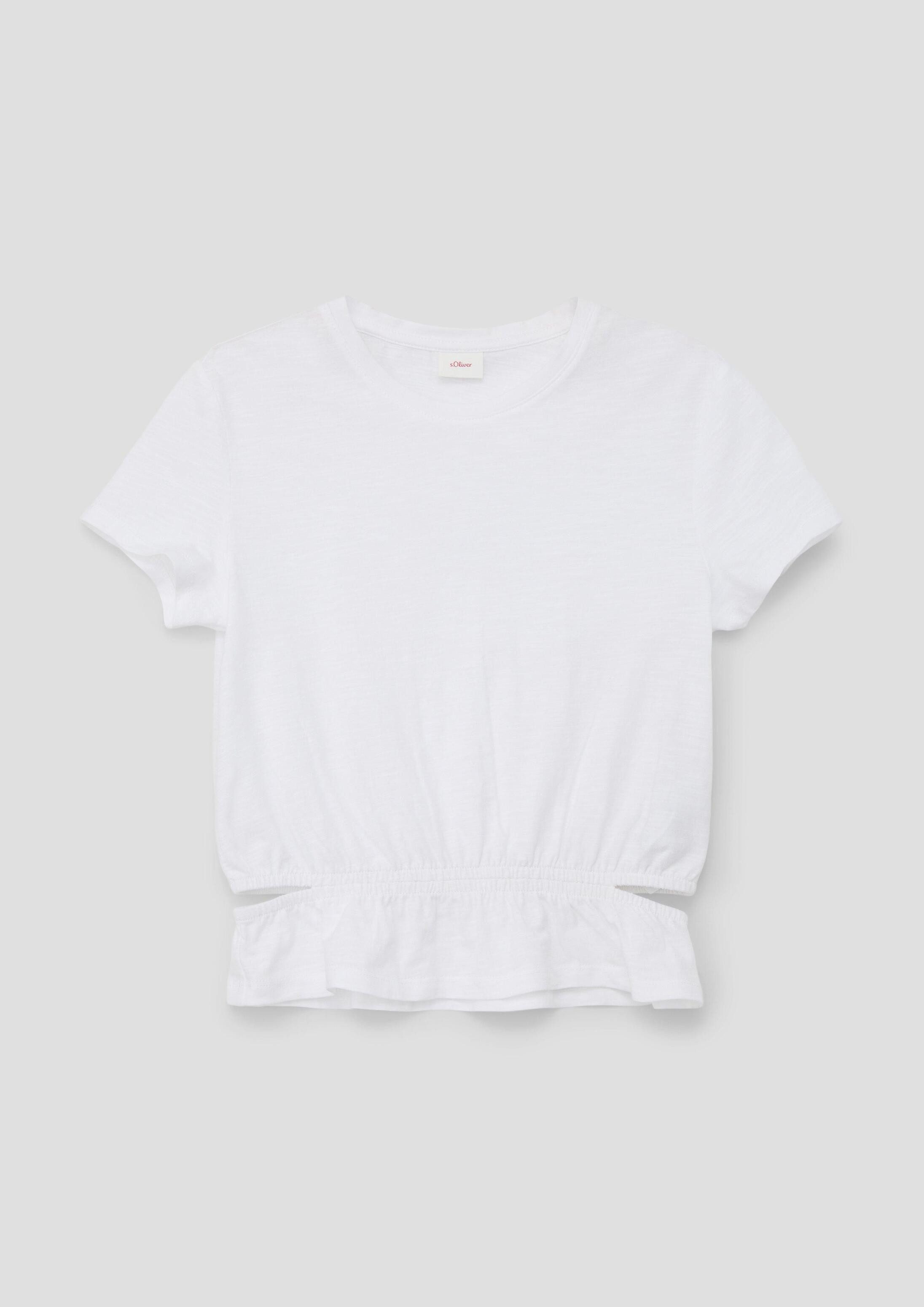s.Oliver Kurzarmshirt T-Shirt T-Shirt mit Flammgarn-Struktur