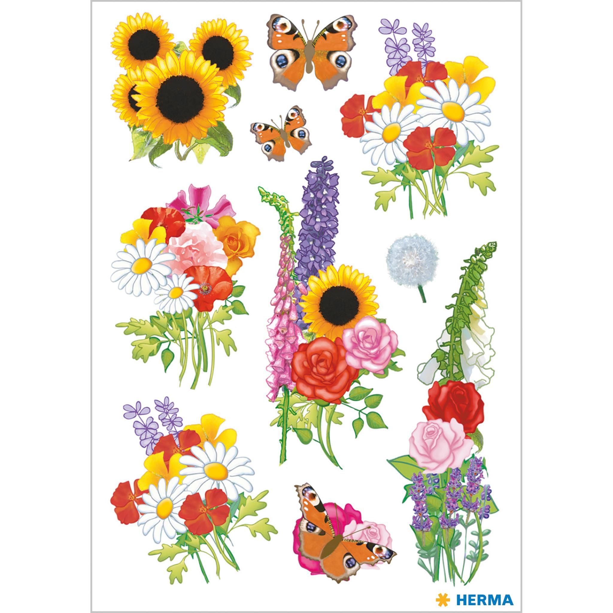 HERMA Sticker Herma Sticker DECOR Blumen Moderne Blumen 3 Bl