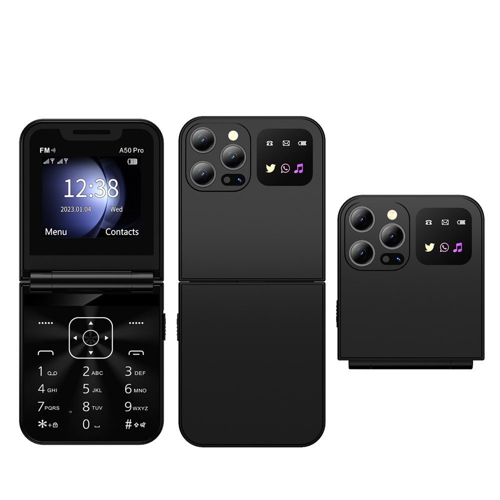 Athlix SERVO i16 PRO Flip Mobiltelefon 2G GSM Rentner Kinder Smartphone Klapphandy (180° Flip-Design, Dual-SIM, große Tasten)