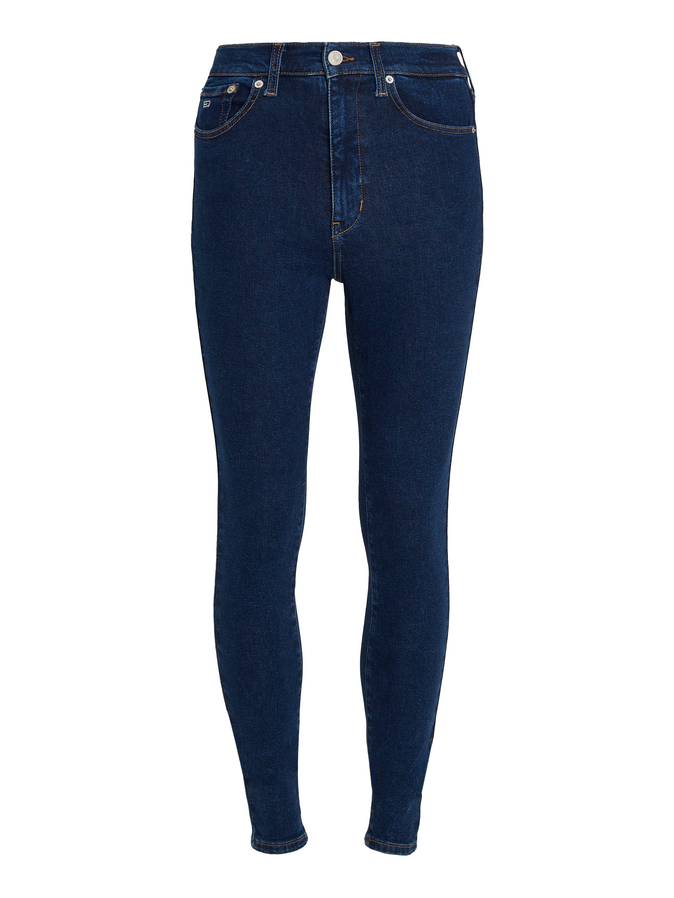 Sylvia dark Tommy Bequeme mit Ledermarkenlabel Jeans Jeans blue30