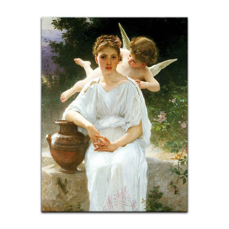 Bilderdepot24 Leinwandbild Alte Meister - William-Adolphe Bouguereau - Flüstern der Liebe, Menschen
