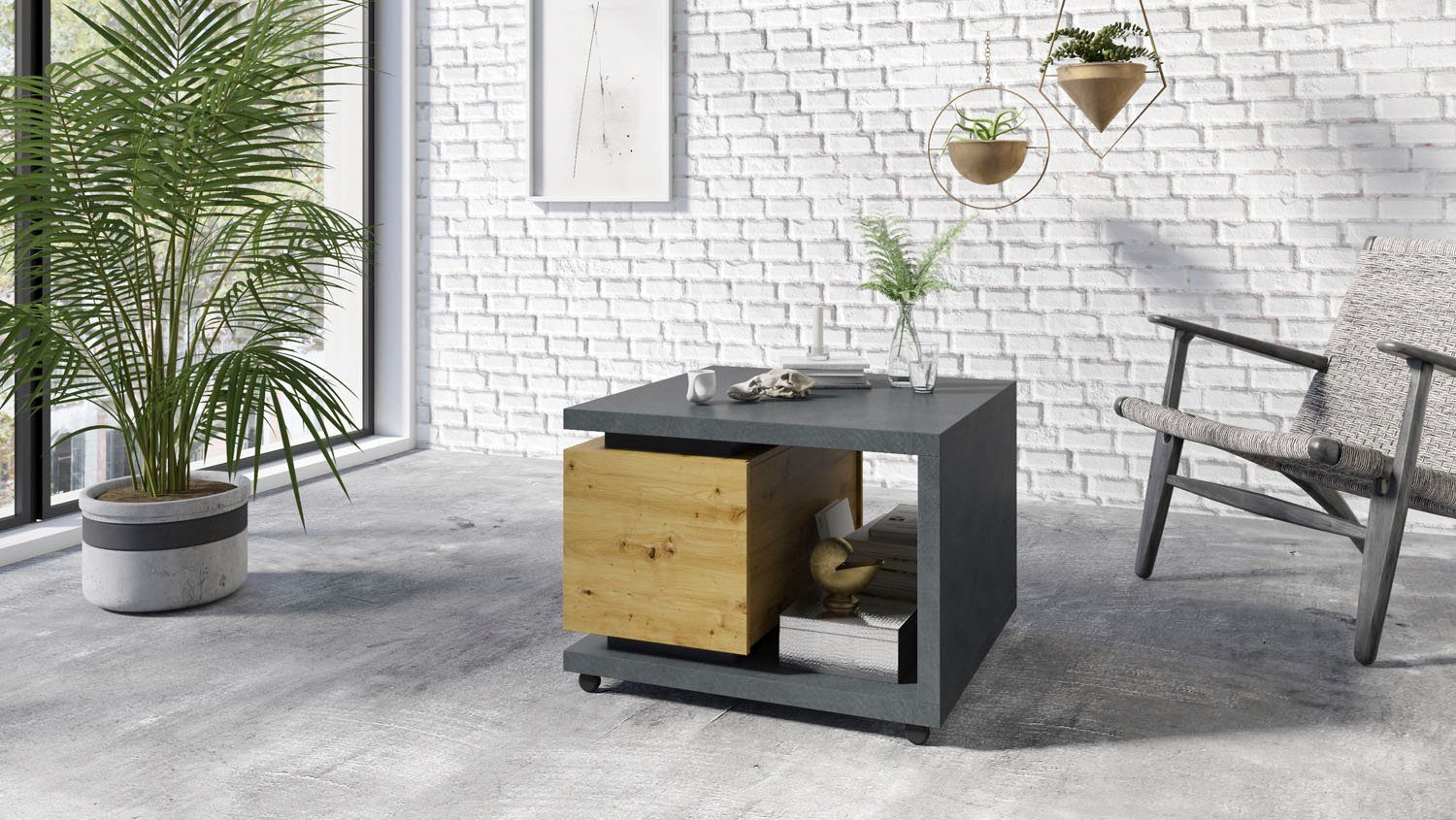 Couchtisch CLOU von TRENDMANUFAKTUR - Einrichtungsvorschlag