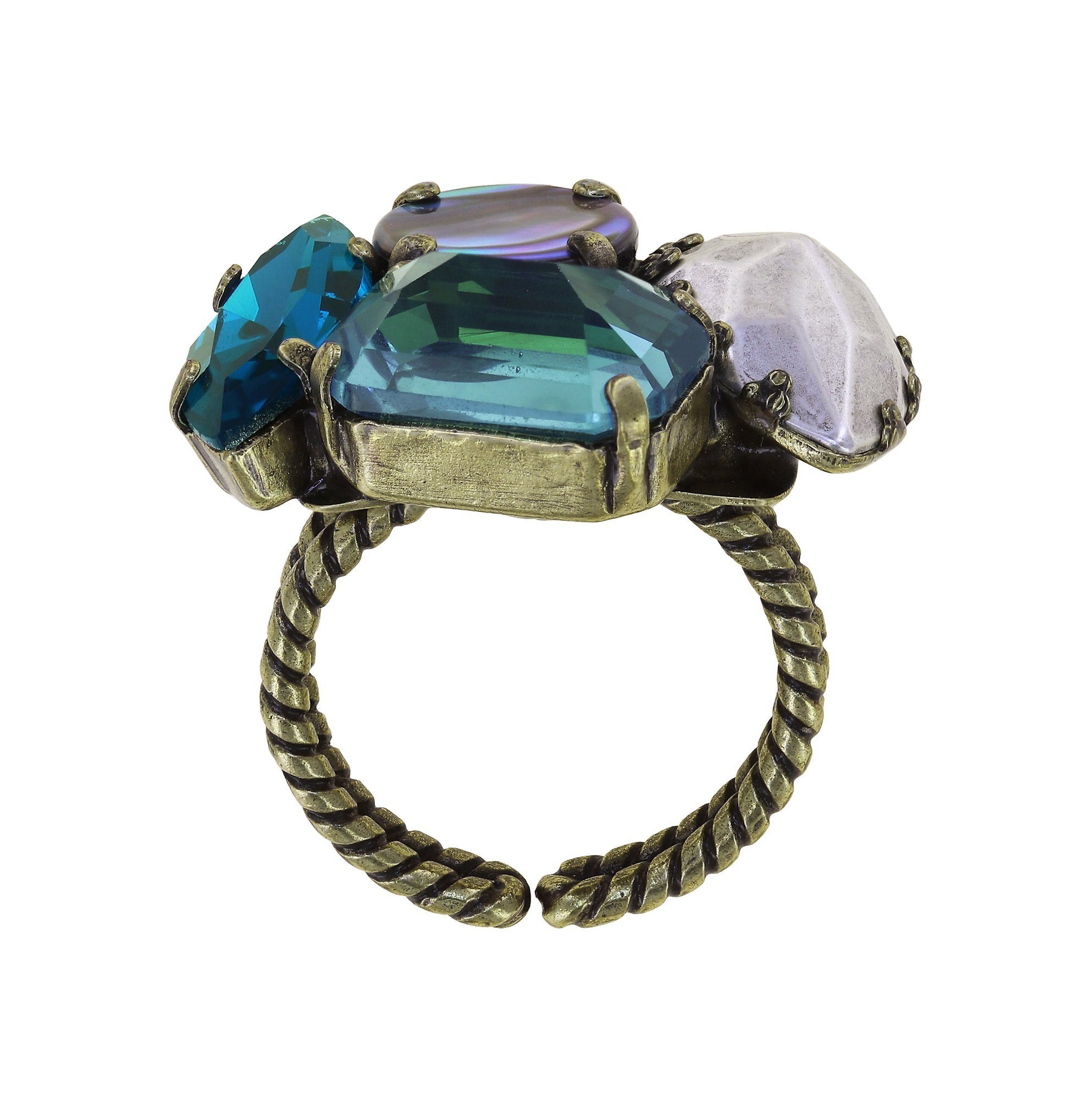 Damen Schmuck KONPLOTT Fingerring Ring, Sea Breeze, blue/green