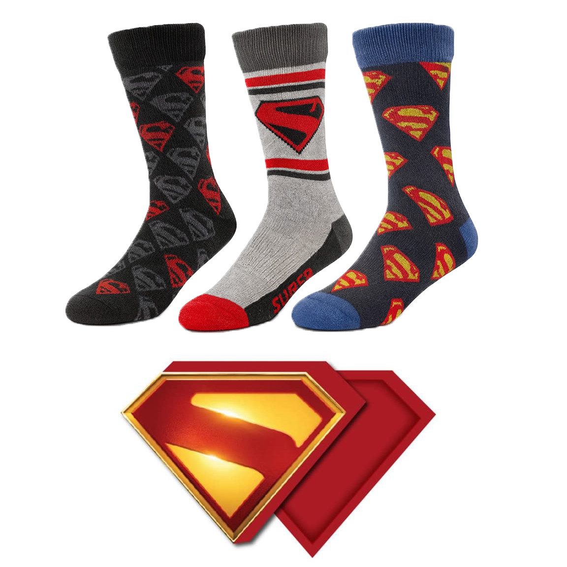 Cerda Socken DC Comics Superman 3er-Pack Baumwollsocken 38-45