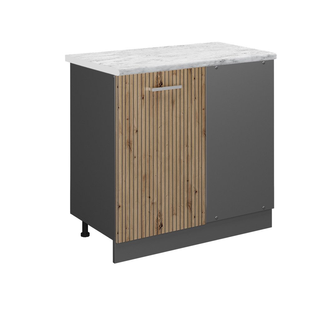 Vicco Eckunterschrank R-Line Küchen Eckschrank Artisan-Eiche/Anthrazit 86 c günstig online kaufen