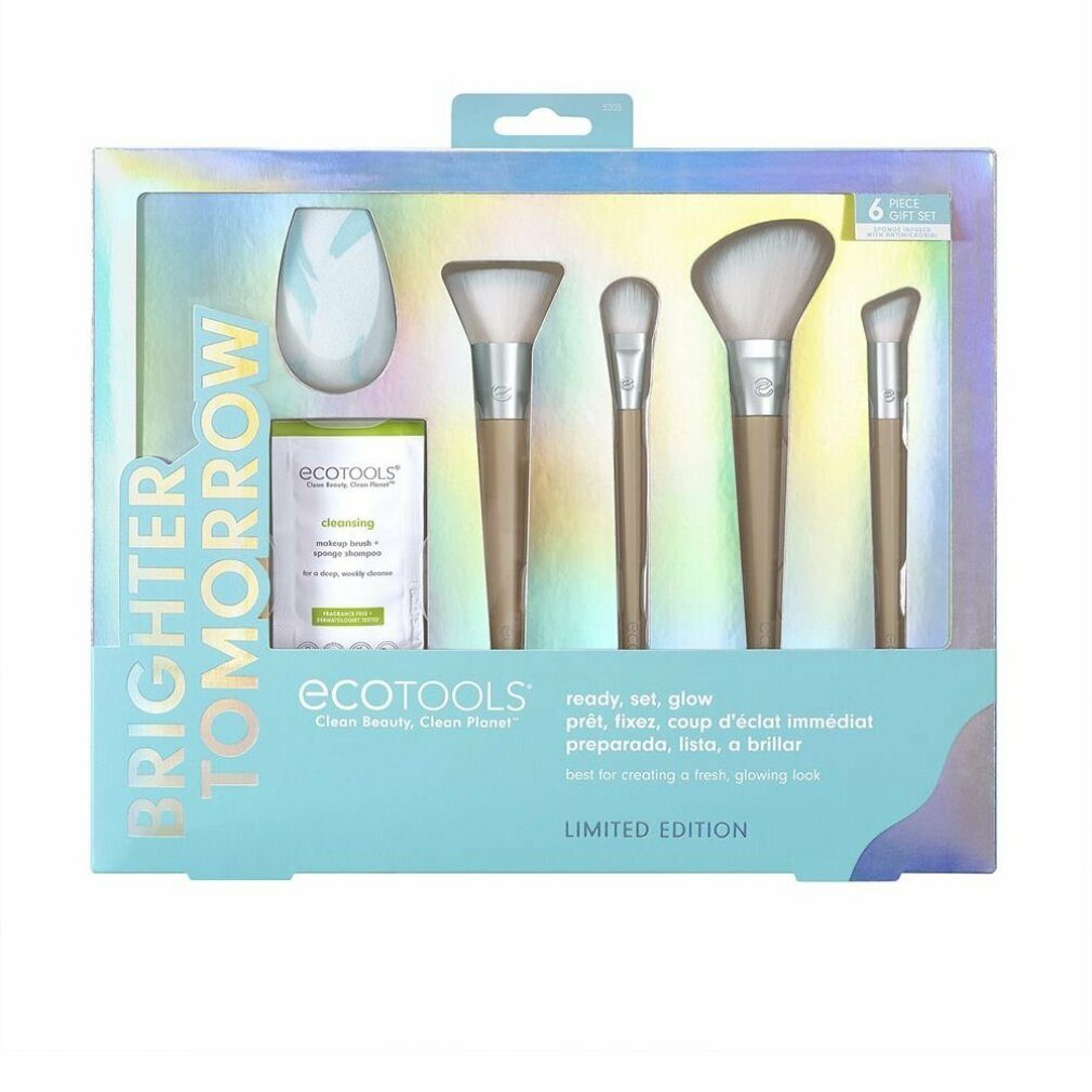 Coshine Mini Make-up-Pinsel Set Mit Spiegel – 5-teiliges Reisepinsel-Set Mit Weichen Synthetikborsten