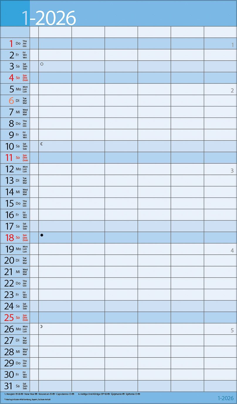 Thumbnail - Korsch Verlag Familienkalender Korsch Kalender XL Family Timer 2026