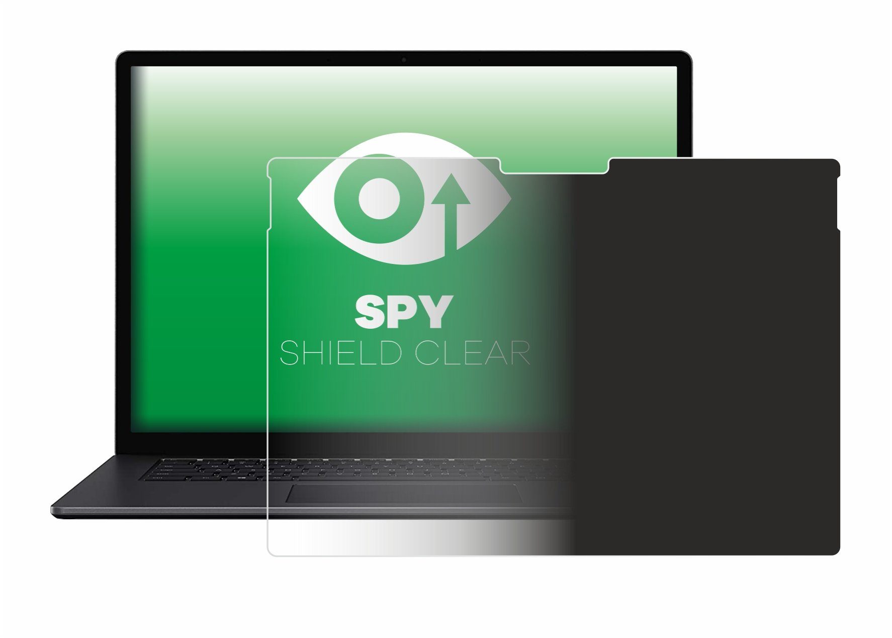 upscreen Blickschutzfolie für Microsoft Surface Book 3 15",  Displayschutzfolie, Blaulichtfilter Privacy Folie Schutzfolie Sichtschutz  klar Anti-Spy