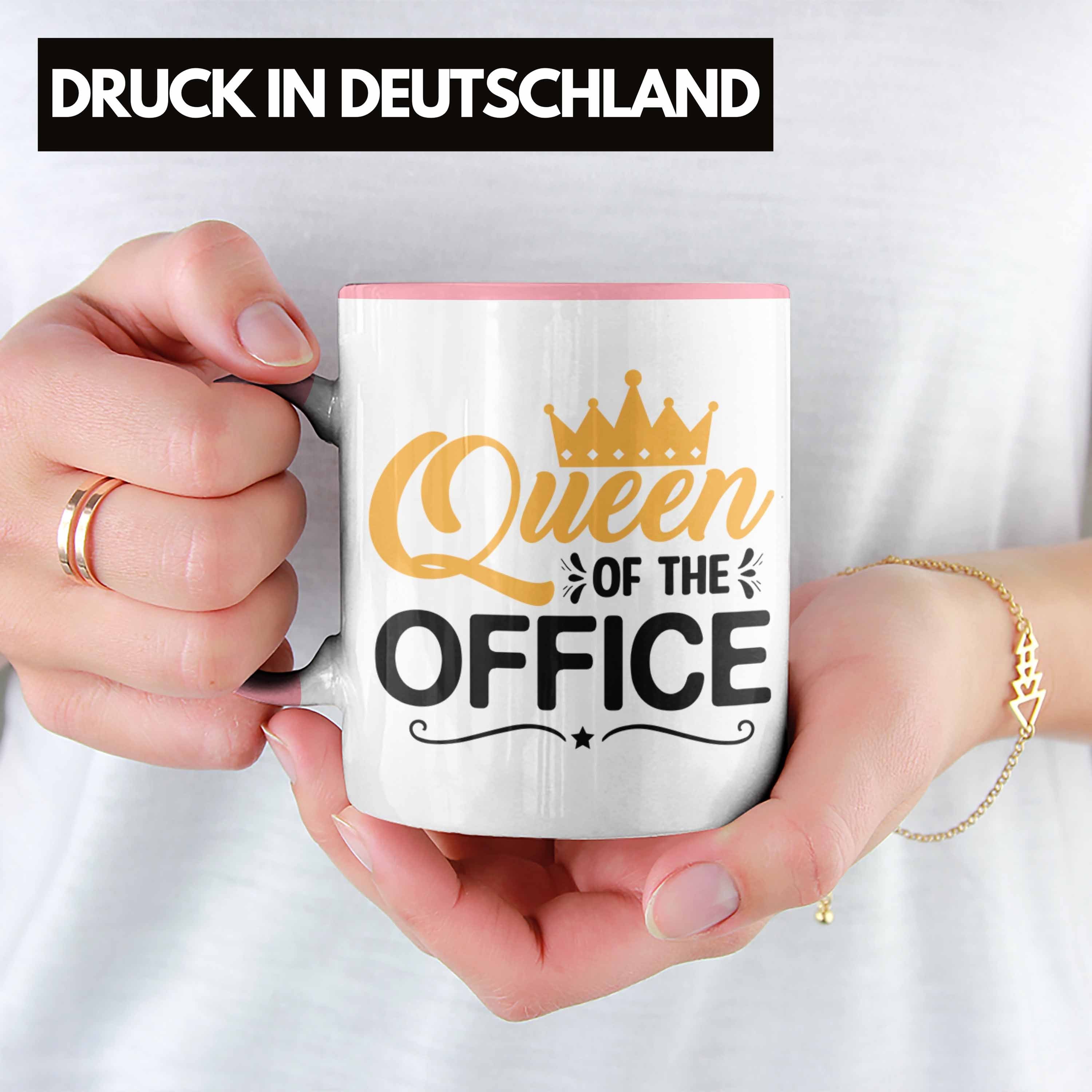 Chefin Tasse Kollegin Geschenk The - Of Office Tasse Queen Trendation Trendation Rosa Geschenkidee