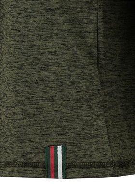 Key Largo Henleyshirt für Herren Jesse Longsleeve hoody Sweatshirt mit Kapuze MLS00058 mit Knopfleiste meliert langarm slim fit