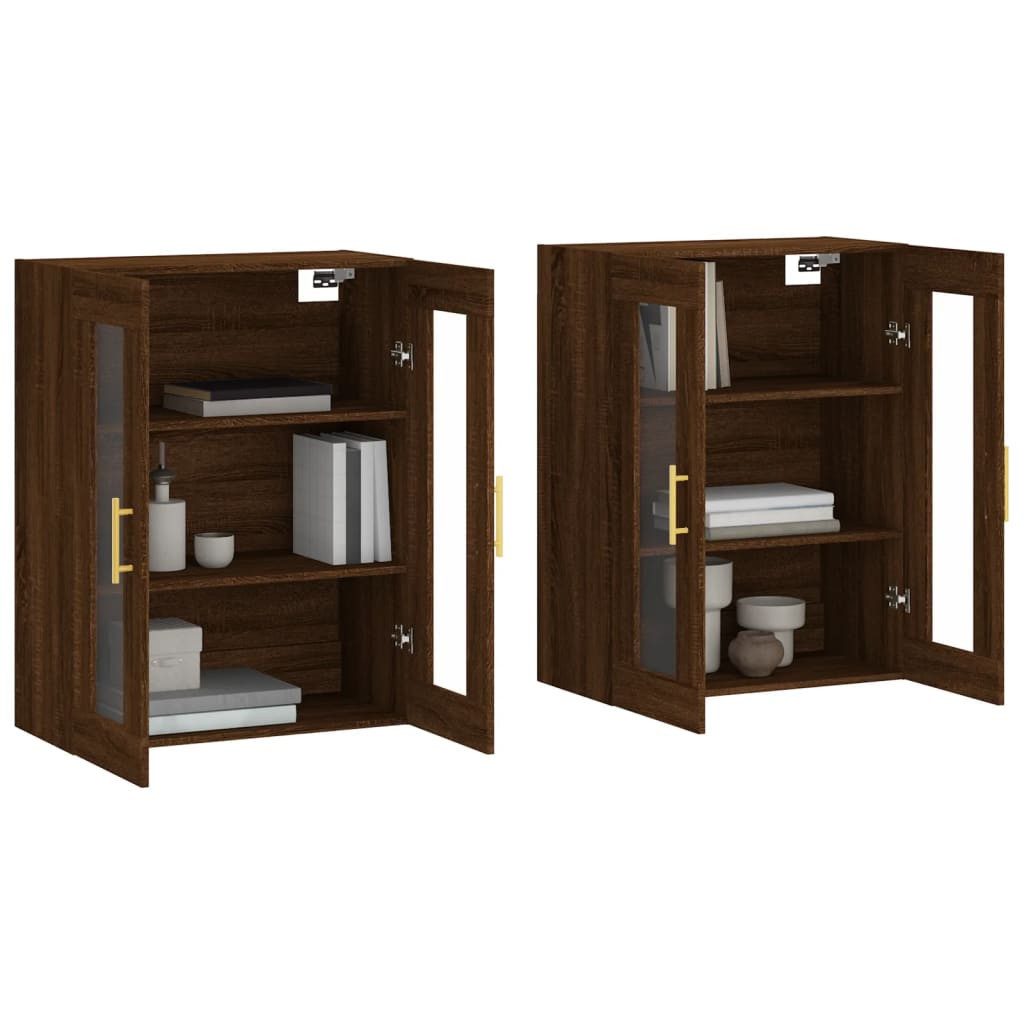 vidaXL Sideboard Wandschränke 2 Stk. Braun günstig online kaufen