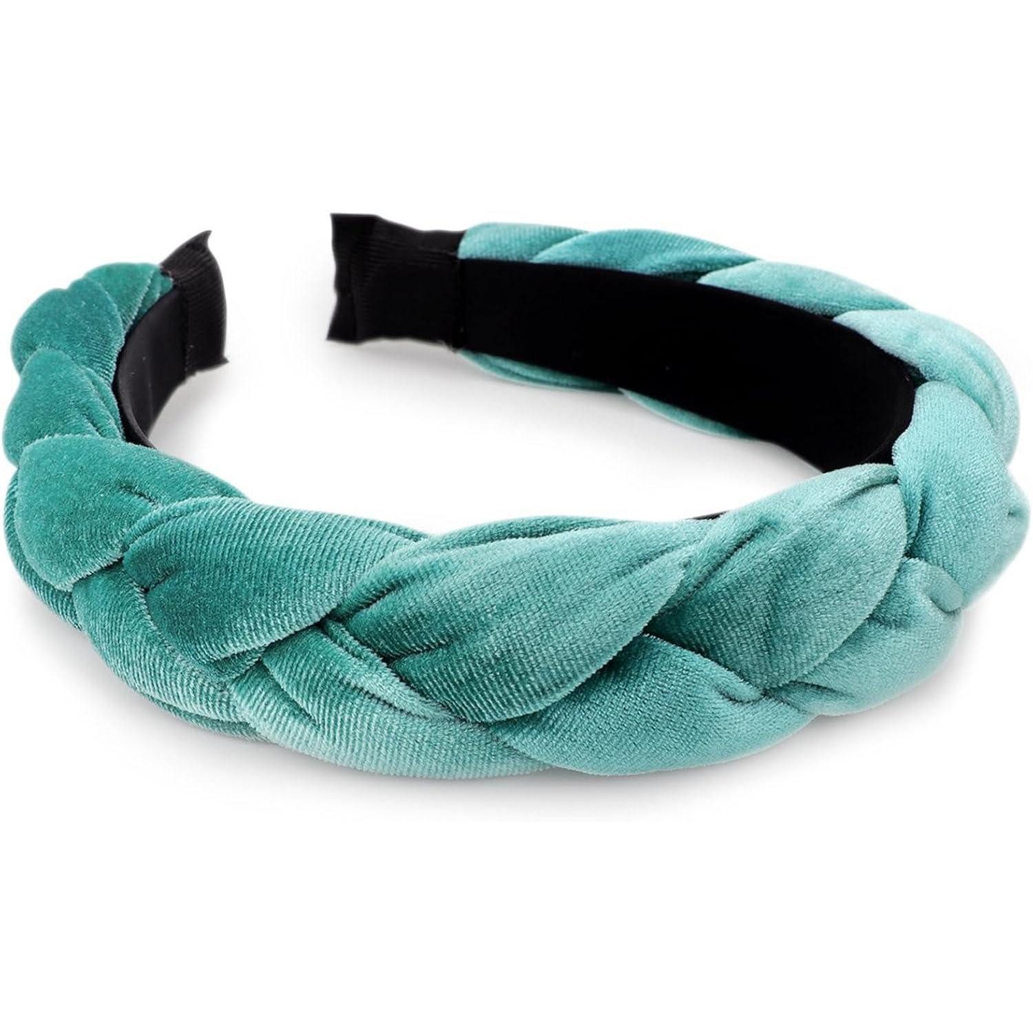 Haarreif Geflochtene Stirnbänder Damen Samt Haarreifen Elastische Criss Cross