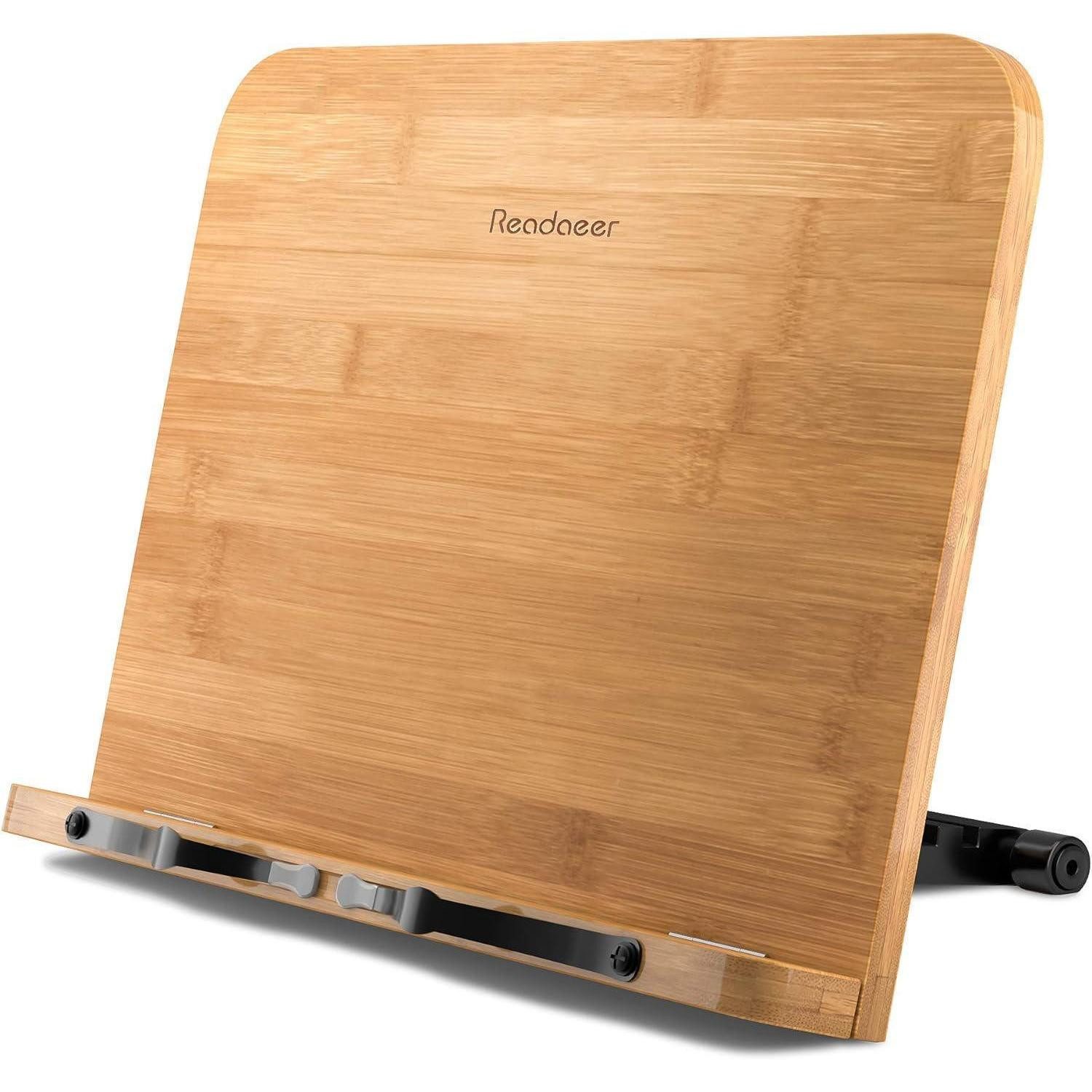 LuxusKollektion Kochbuchhalter Bambus Buchständer 6 Winkel Faltbar 34x24cm