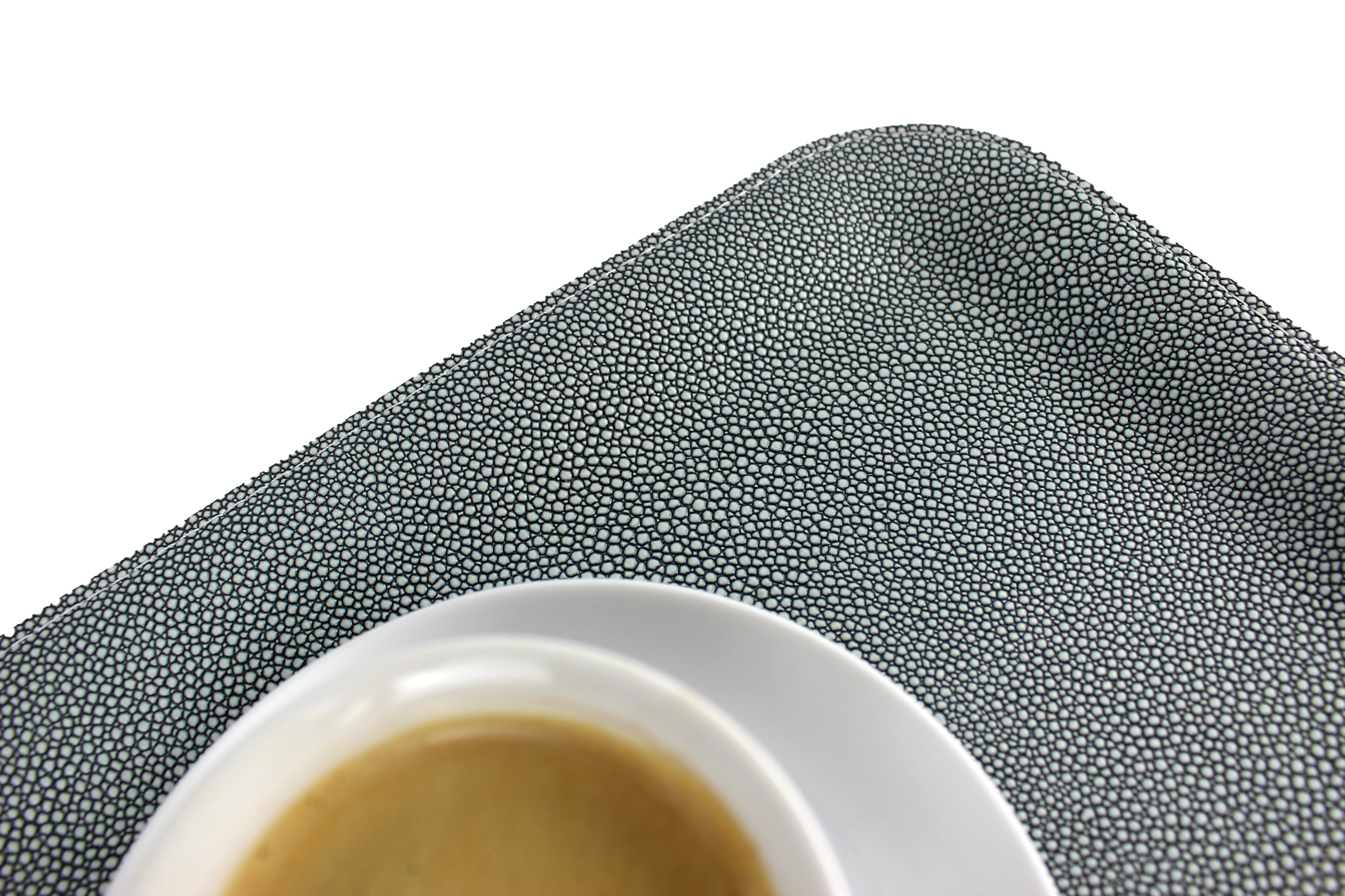 Signature Home Collection Tablett Tablett flach Rochenhaut Kunstleder Serviertablett, Kunstleder, (1x Tablett rechteckig Kunstleder), Tablett in Rochenhaut Kunstleder: pflegeleicht & abwischbar