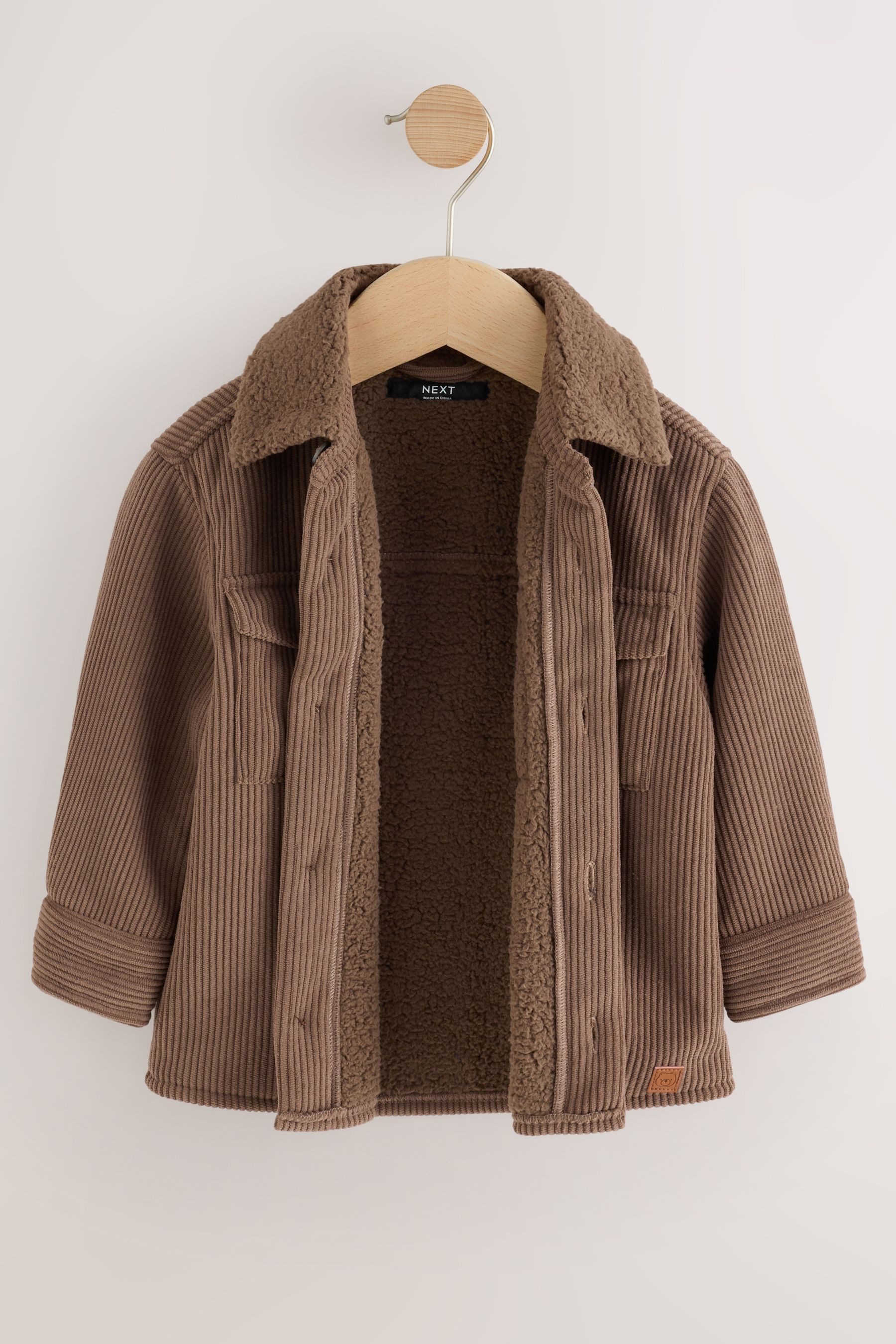 Next Hemdjacke Borg Gefütterte Kord-Hemdjacke (1-St)