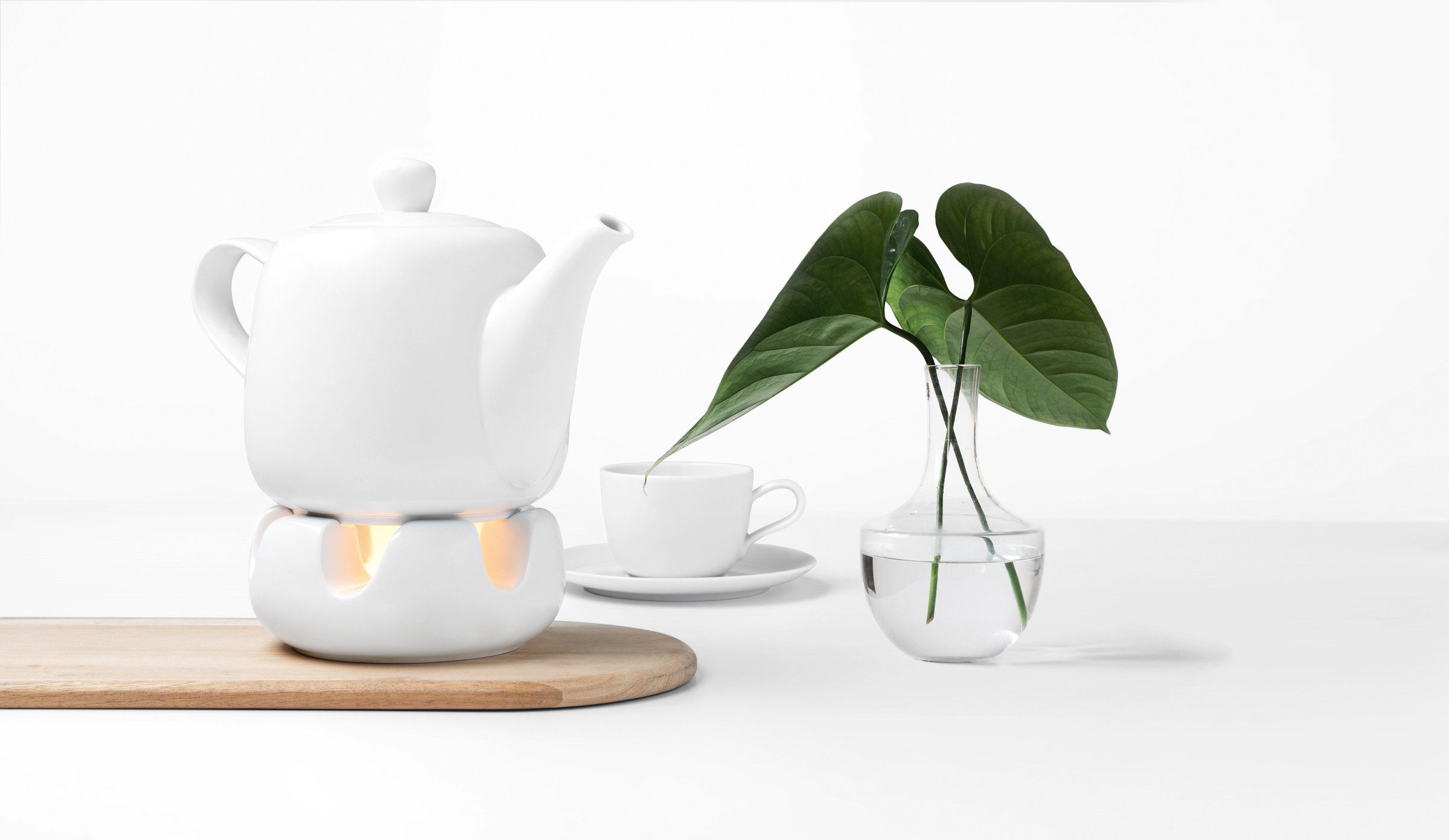 Seltmann Weiden Stövchen Liberty weiß, (1-tlg), Teekannen-/Kaffeekannen Wärmer, Teelichthalterung