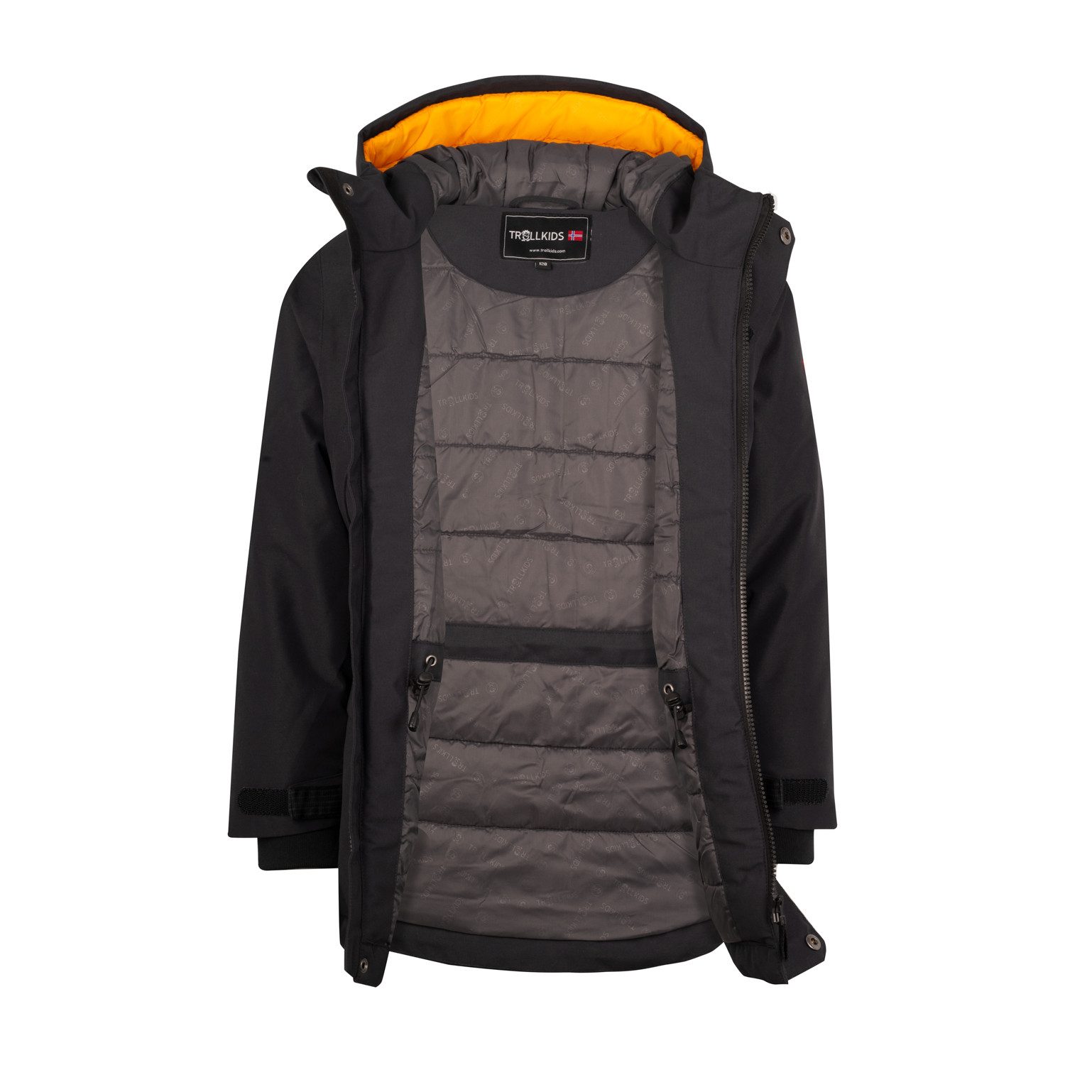 TROLLKIDS Parka KIDS HARSTAD JACKET warm wattiert, wasserdicht, mit fester, verstellbarer Kapuze
