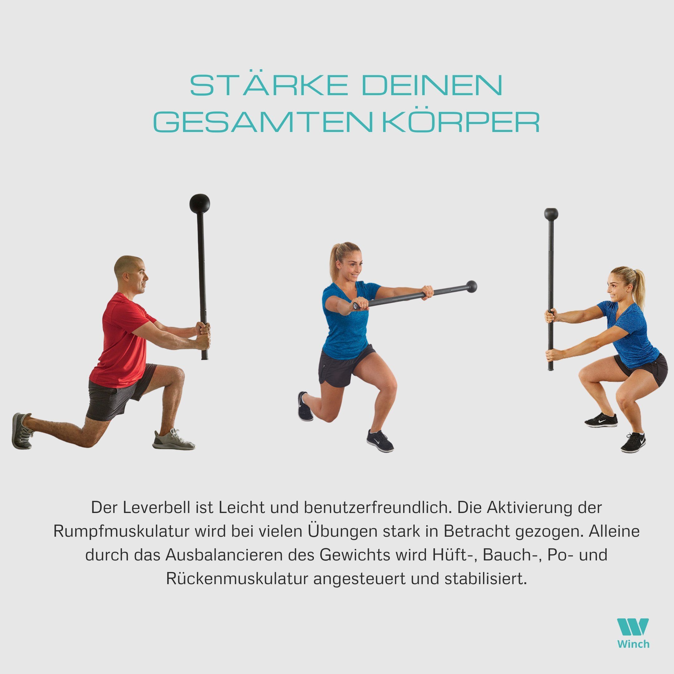 Kompakthantel SET Winch Leverbell-Balance Kraft-Koordinationstraining, für Trainings-DVD) (mit Ihr