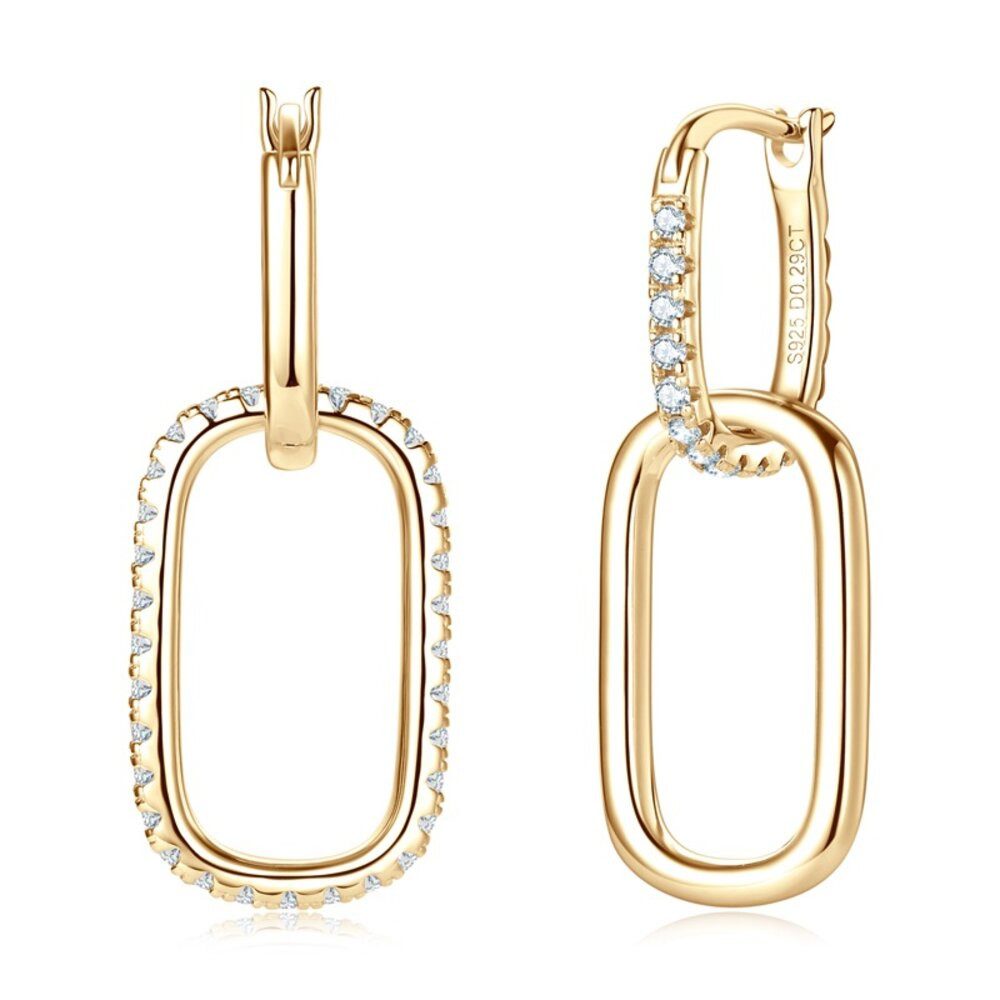 ROUGEMONT Paar Creolen Moissanit Creolen Ohrhänger 925 Silber + Echtheitsze günstig online kaufen