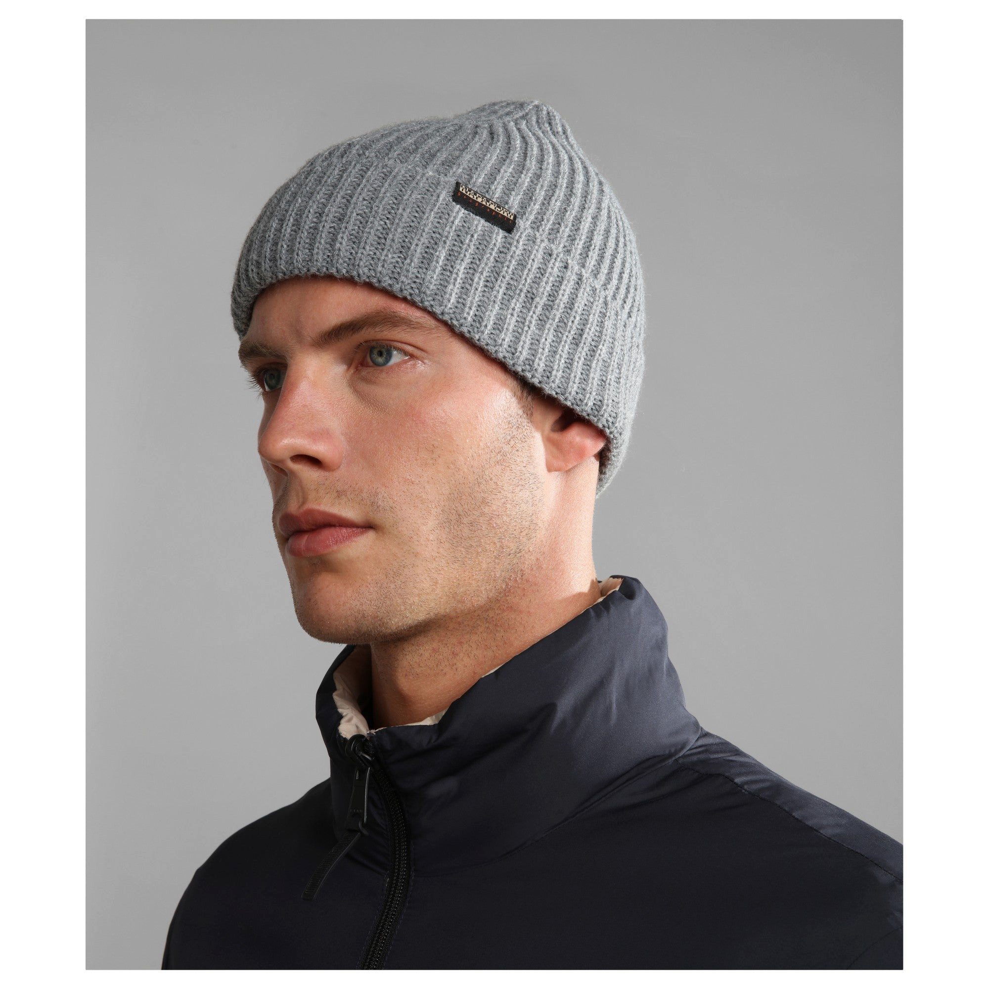 Napapijri Strickmütze Foli 3 - Mütze (medium grey melange)