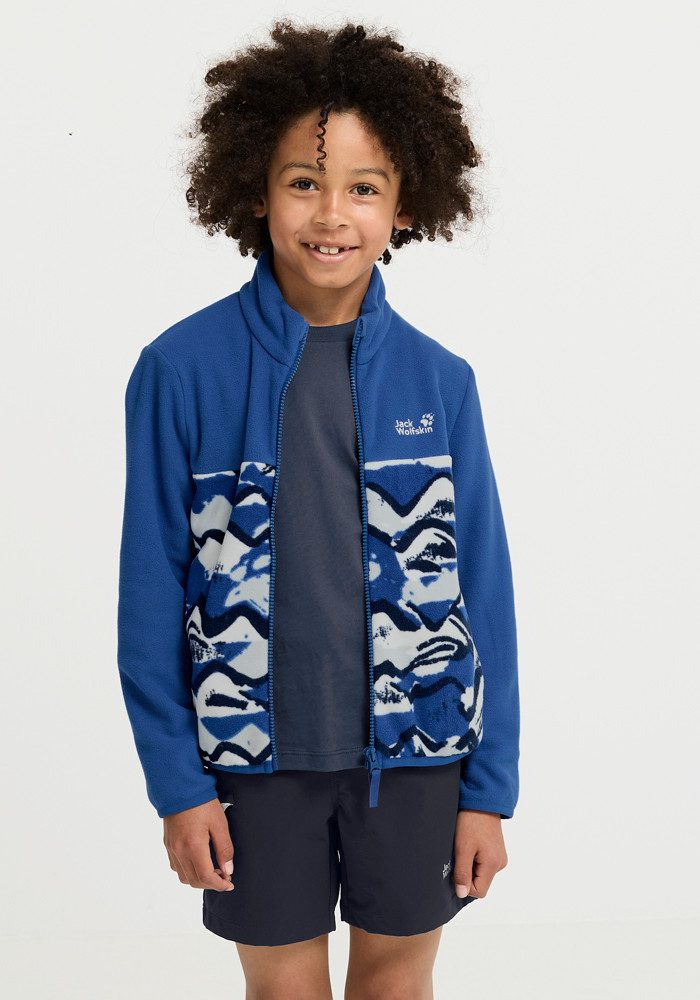 Jack Wolfskin Fleecejacke PAW ERA 100 PRINT FZ K atmungsaktives Material, mit Reißverschluss, leichte Qualität