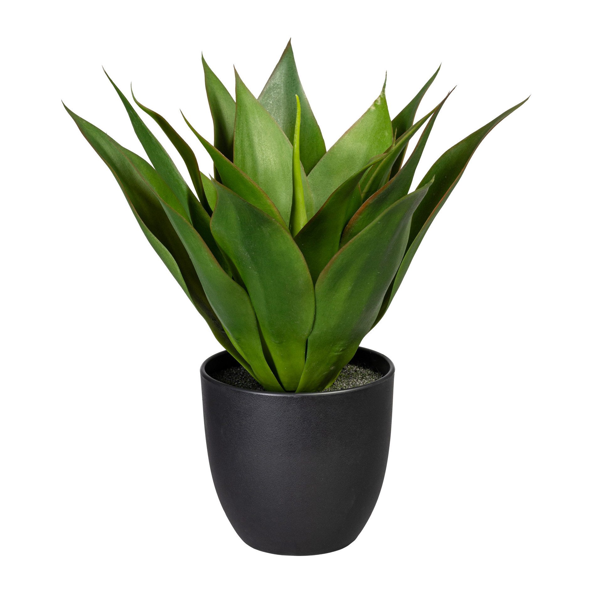 Kunstpflanze Agave ca 36cm, grün, im Kunststofftopf 13,5x13cm, m.Erde Kunstpflanze