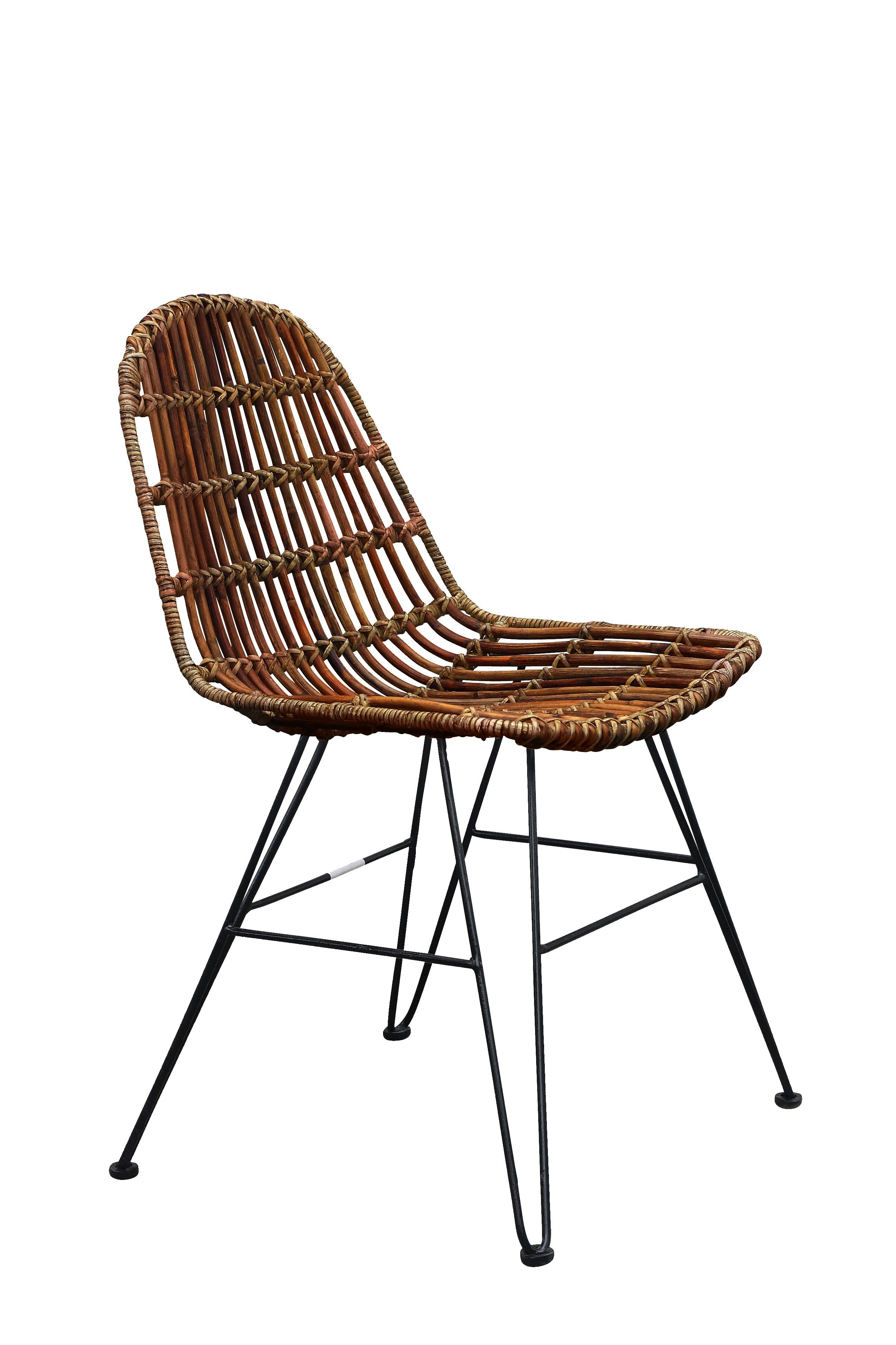 SIT Rattanstuhl Elche aus Natur-Rattan mit Fischgräten-Optik, Fischgräten-Optik im Rückenbereich für markantes Rattan-Design