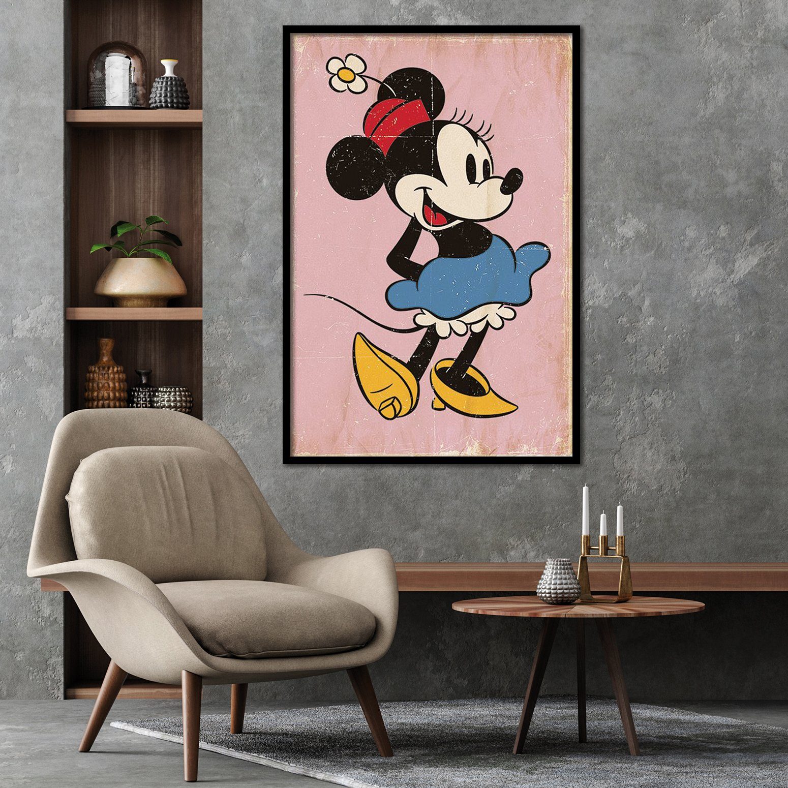 PYRAMID Poster Minnie Mouse Poster Retro Pink 61 x 91,5 cm günstig online kaufen