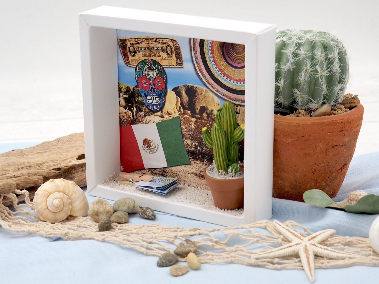 ZauberDeko Geschenkbox Geldgeschenk Verpackung Mexiko Urlaub Reise Fernreise Kaktus
