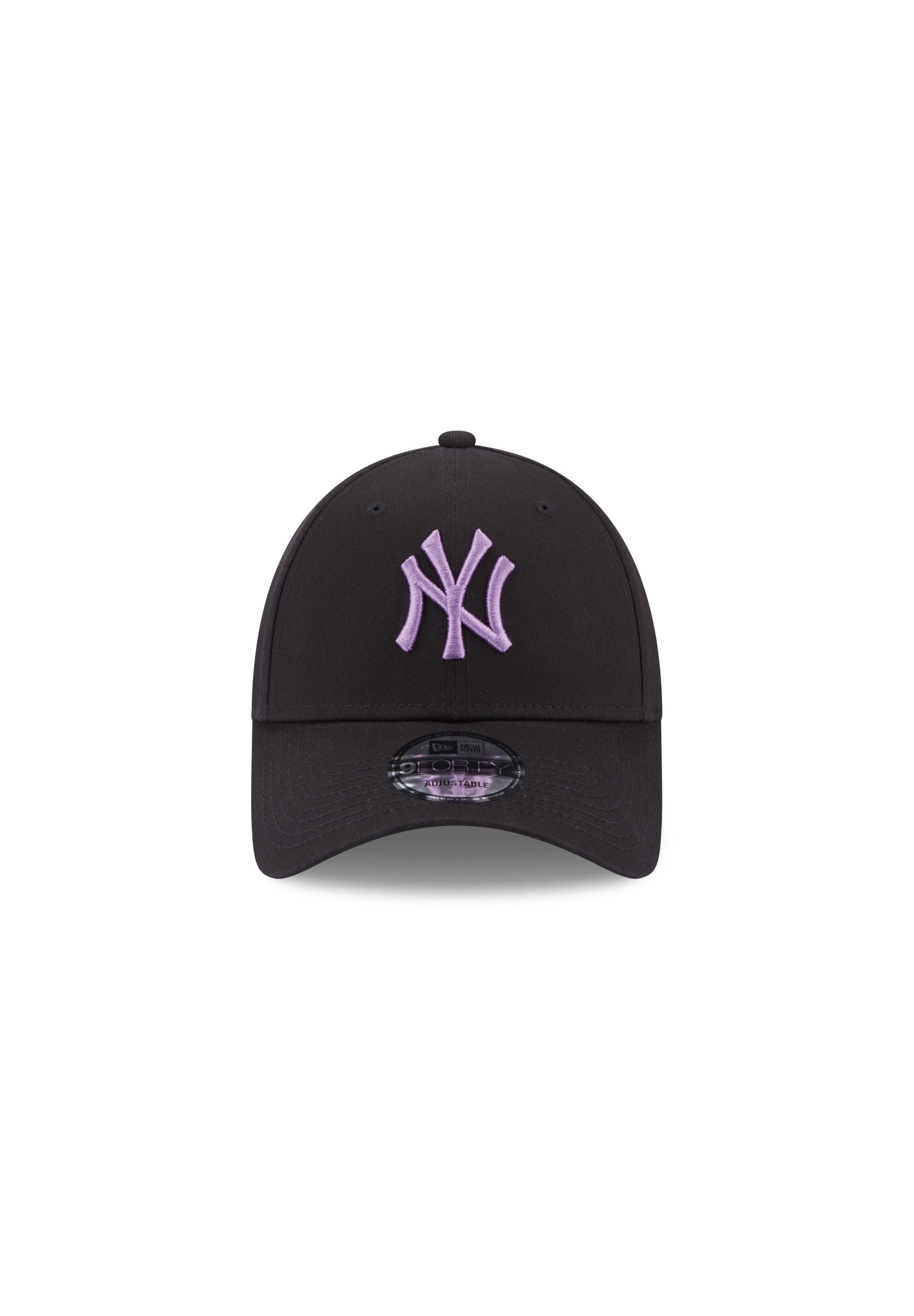 New Era Baseball Cap New York Yankees MLB League Essential Black Purple 9Forty Adjustable C (1-St)