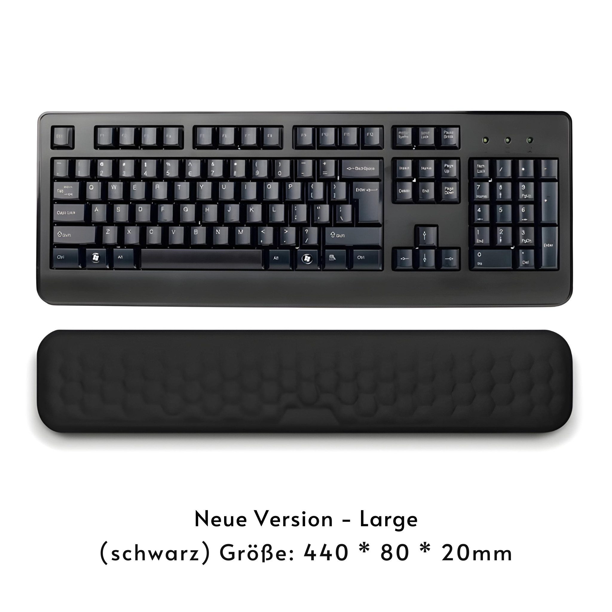 HS.SUPPLY Tastatur-Handballenauflage Ergonomische Handauflage, Handauflage für Tastatur & Maus (Komplettset, 1-St), Memory-Effekt, Passt sich Ihrer Hand an & formt sich wieder zurück