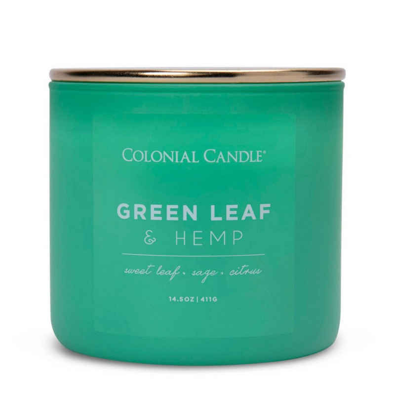 COLONIAL CANDLE Duftkerze Duftkerze Green Leaf Hemp - 411g (1.tlg)