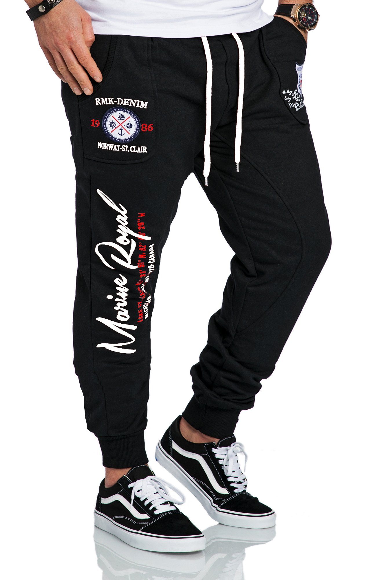 RMK Jogginghose Herren Trainingshose Sport Hose Jogger Fitness "Marine Roya günstig online kaufen