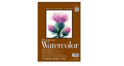 Strathmore Artist Papers™ Aquarellpapier 400 Series Watercolor, Spiralblock, 22,9 x 30,5 cm, 300 g/m², 12 Blatt