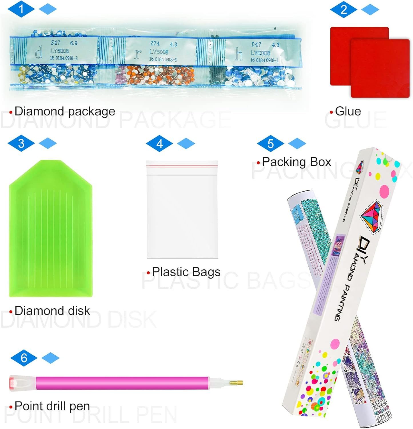 Hirsrian Malen nach Zahlen DIY 5D Pferd Diamond Painting Bastelset für Kinder & Erwachsene (DIY Diamond Painting Kunstset für Kinder & Erwachsene mit Motiv, Komplettset mit Pferd-Motiv, 5D Diamond Painting mit Zubehör), Selbstklebende Leinwand, funkelnde Diamanten, einfache Anwendung