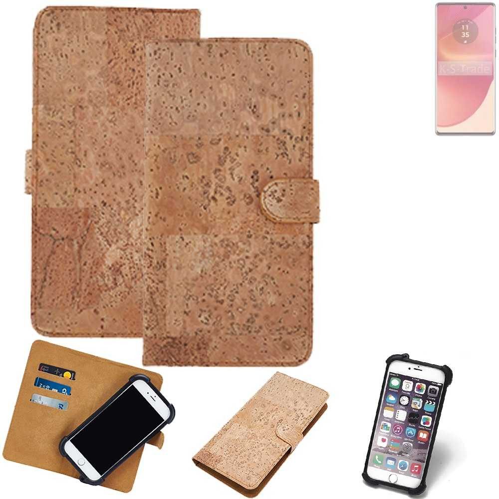 K-S-Trade Handyhülle für Motorola Edge 50 Fusion, Hülle - Kork Handyhülle Cover - Schutzhülle TPU Case Bumper in