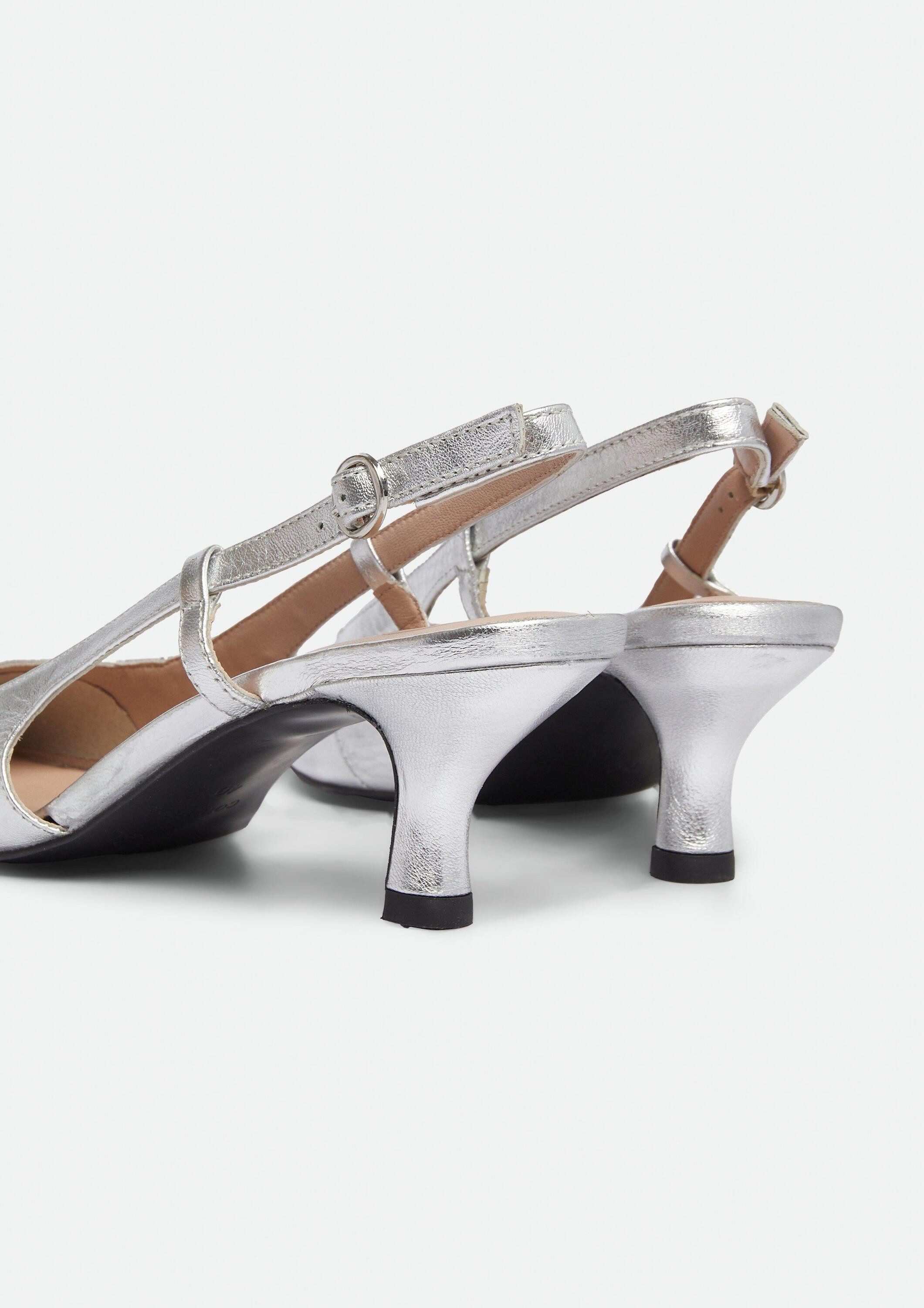 comma Pumps Sling-Pumps aus Glattleder Pumps günstig online kaufen