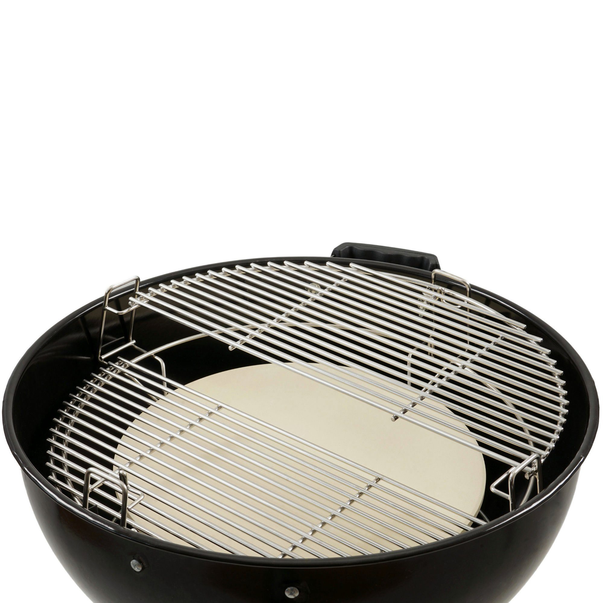 BBQ-Toro Grillerweiterung Smokersystem für Ø 57 cm Kugelgrill, Ø 54 cm, Edelstahl Grillerhöhung
