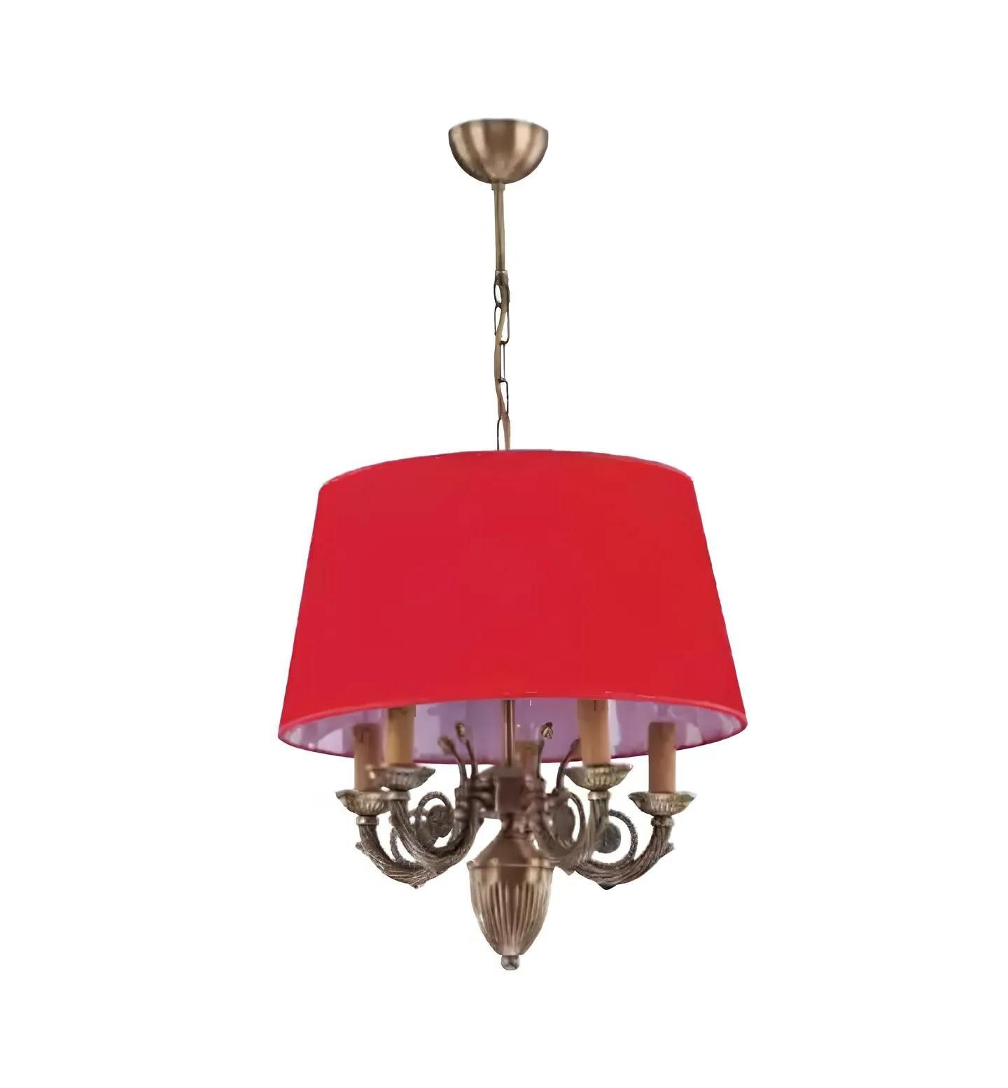 Xlmoebel Люстры Traditionelle Wandbeleuchtung Leuchten Gold 50x80 Rot, Hergestellt in Europa