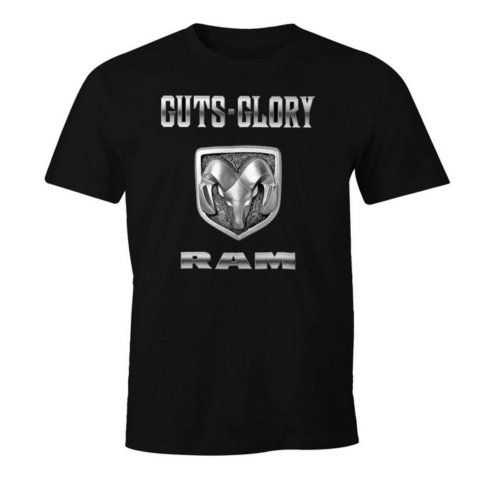 MoonWorks Print-Shirt Herren T-Shirt Dodge Ram Guts and Glory Official Moonworks® mit Print