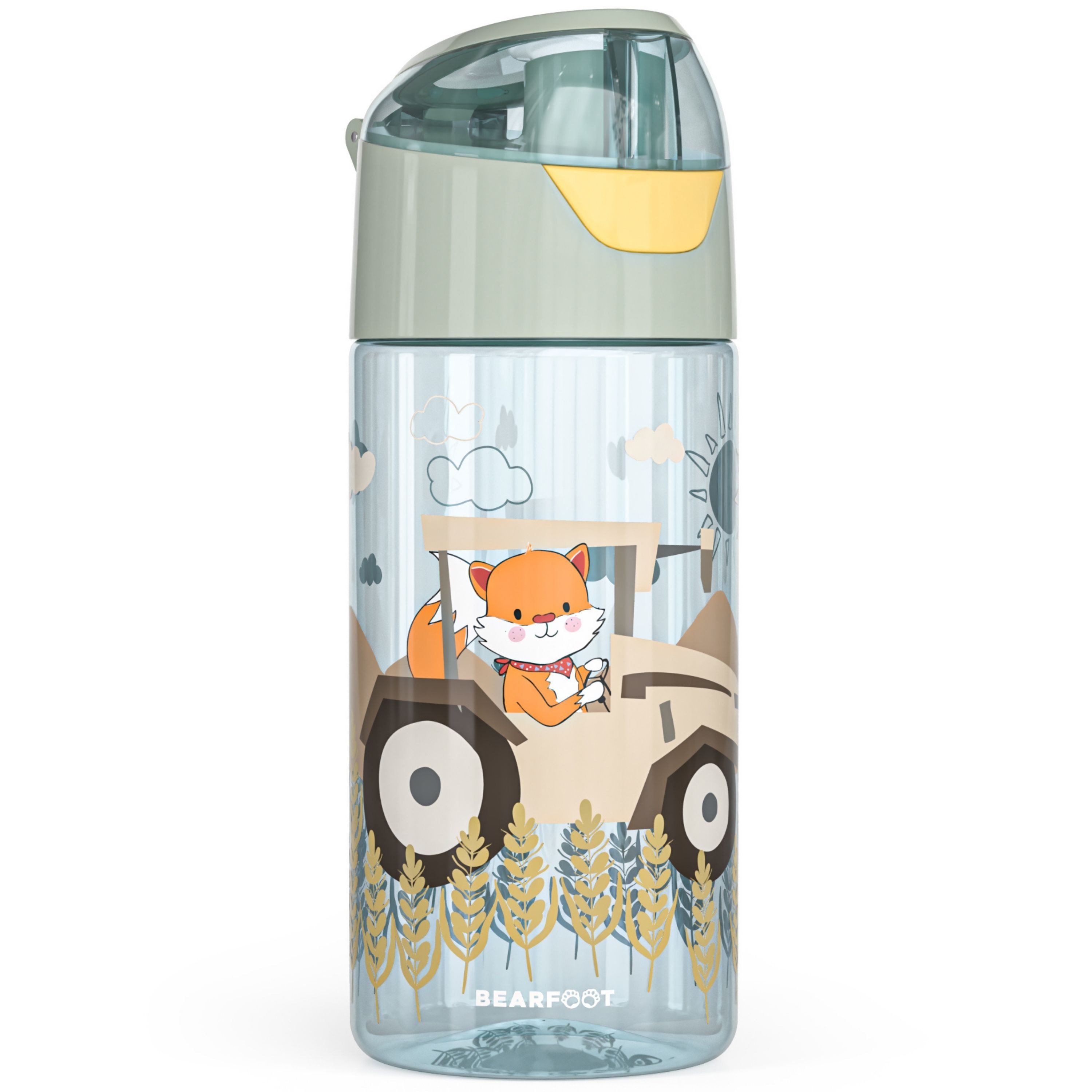 BEARFOOT Trinkflasche Trinkflasche Kinder, leichte Wasserflasche - Traktor sage