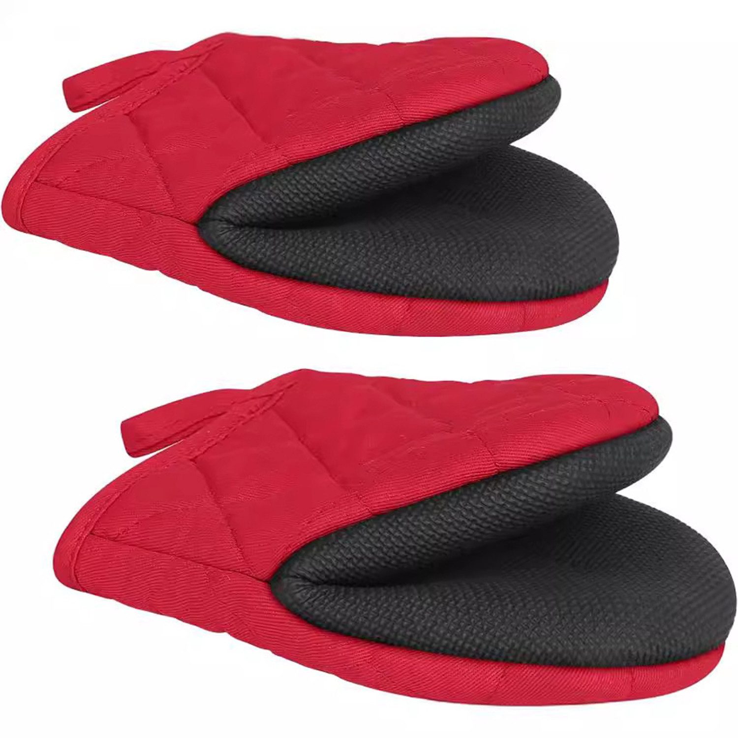 Venkuber Topflappen 2er-Set Ofenhandschuhe, hitzebeständig bis 260°C, Rutschfest, Hitzebeständig bis 260°C, rutschfest, pflegeleicht & vielseitig.