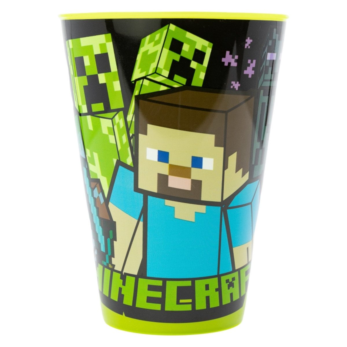 Storline Kinderbecher Minecraft 430 ml Trinkbecher für Kita & Frühstück, Plastik