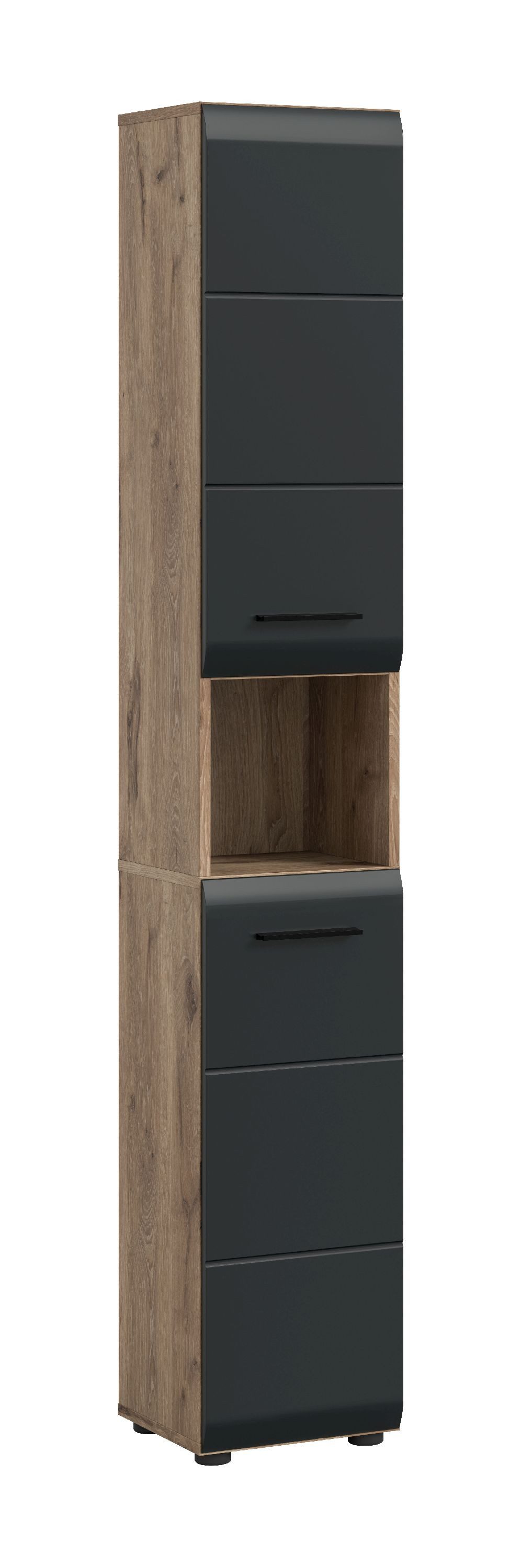 xonox.home Hochschrank Nox Oak Nachbildung Melamin beschichtet modern 30x185x30 cm