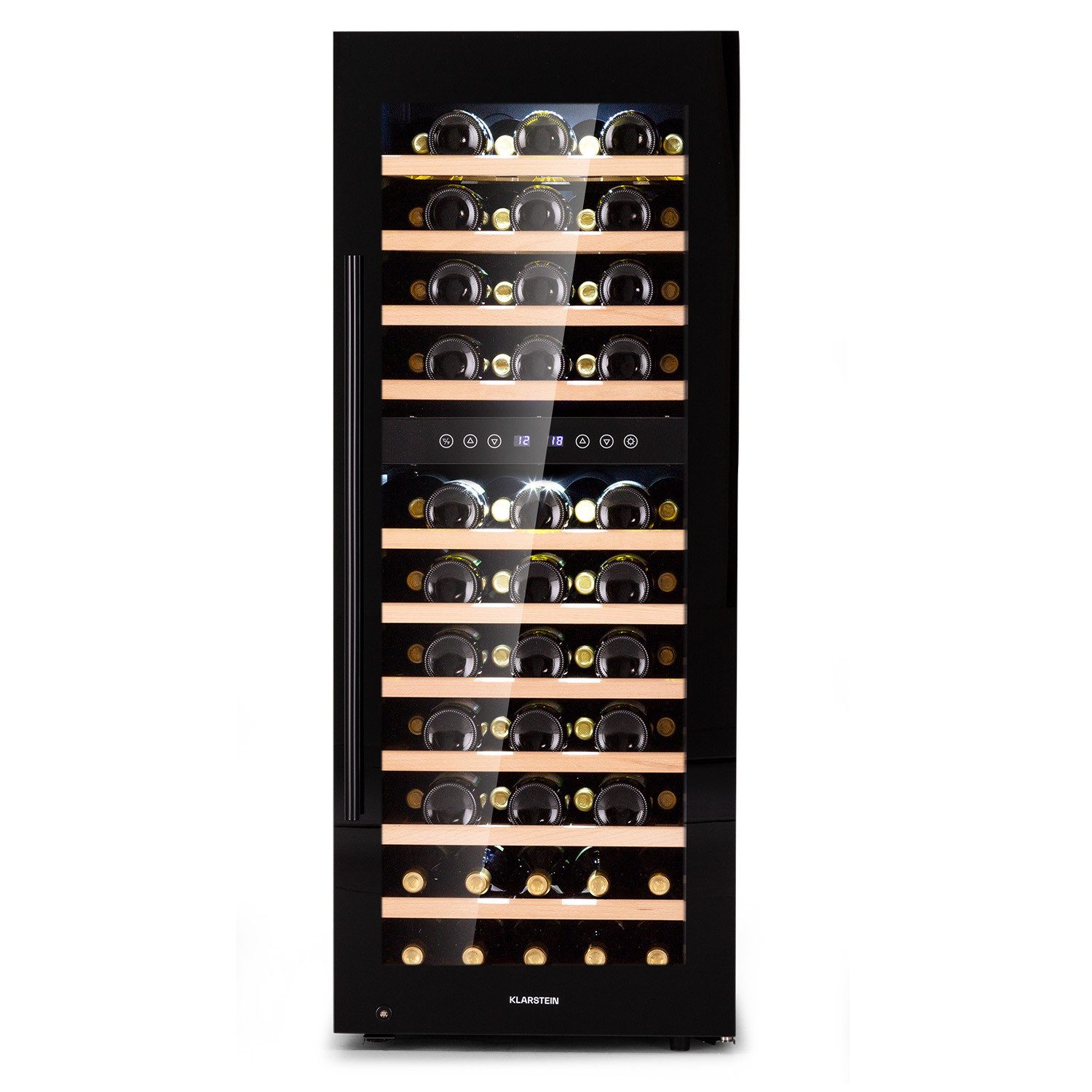 Klarstein Weinkühlschrank Barossa, für 73 Standardflaschen á 0,75l,Wein Flaschenkühlschrank Weintemperierschrank Weinschrank Kühlschrank